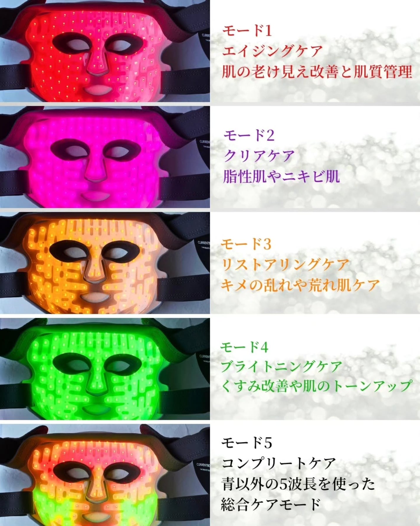 LEDマルチライトマスク/CurrentBody/美顔器・マッサージを使ったクチコミ(5枚目)