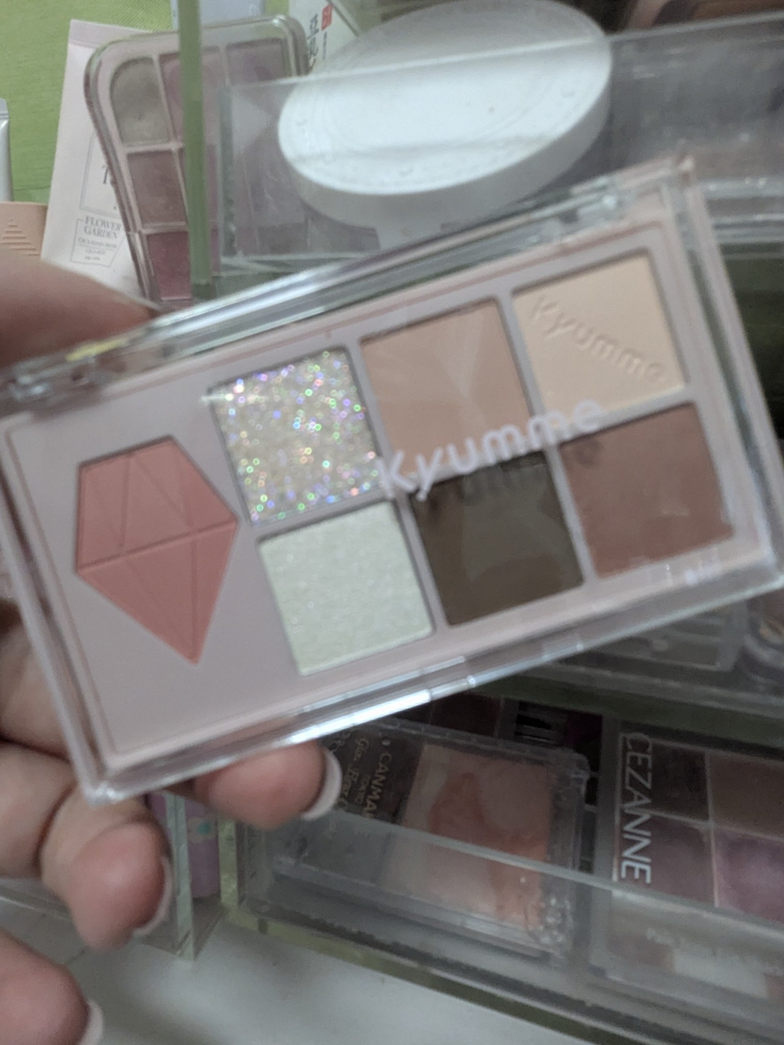 KM マルチパーパスパレット/DAISO/アイシャドウパレットを使ったクチコミ（2枚目）