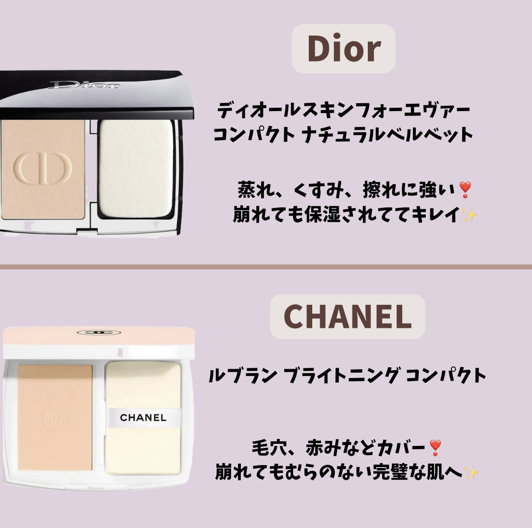 ディオールスキン フォーエヴァー コンパクト ナチュラル ベルベット/Dior/パウダーファンデーションを使ったクチコミ（3枚目）