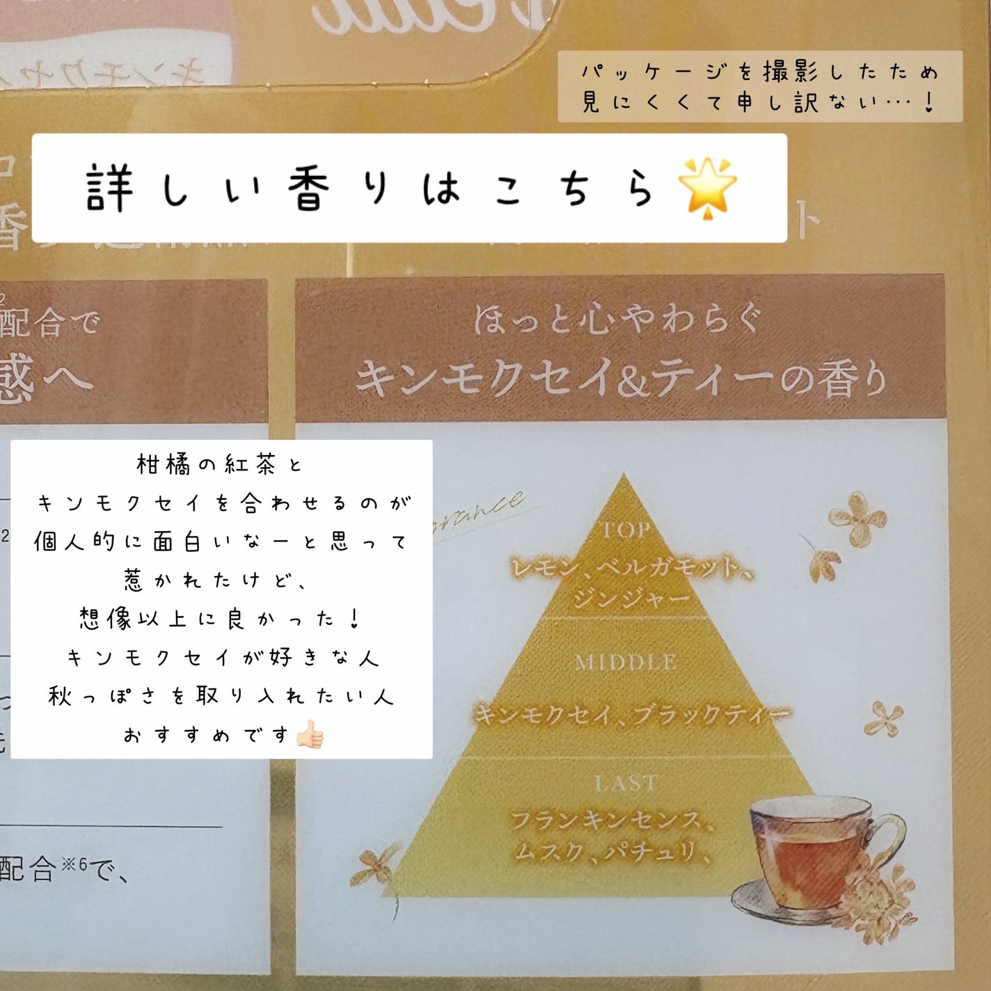 メロウシャンプー&トリートメント キンモクセイ&ティーの香り 限定セット (通常品メロウ トライアル2包付き)/plus eau/市販シャンプーを使ったクチコミ(3枚目)
