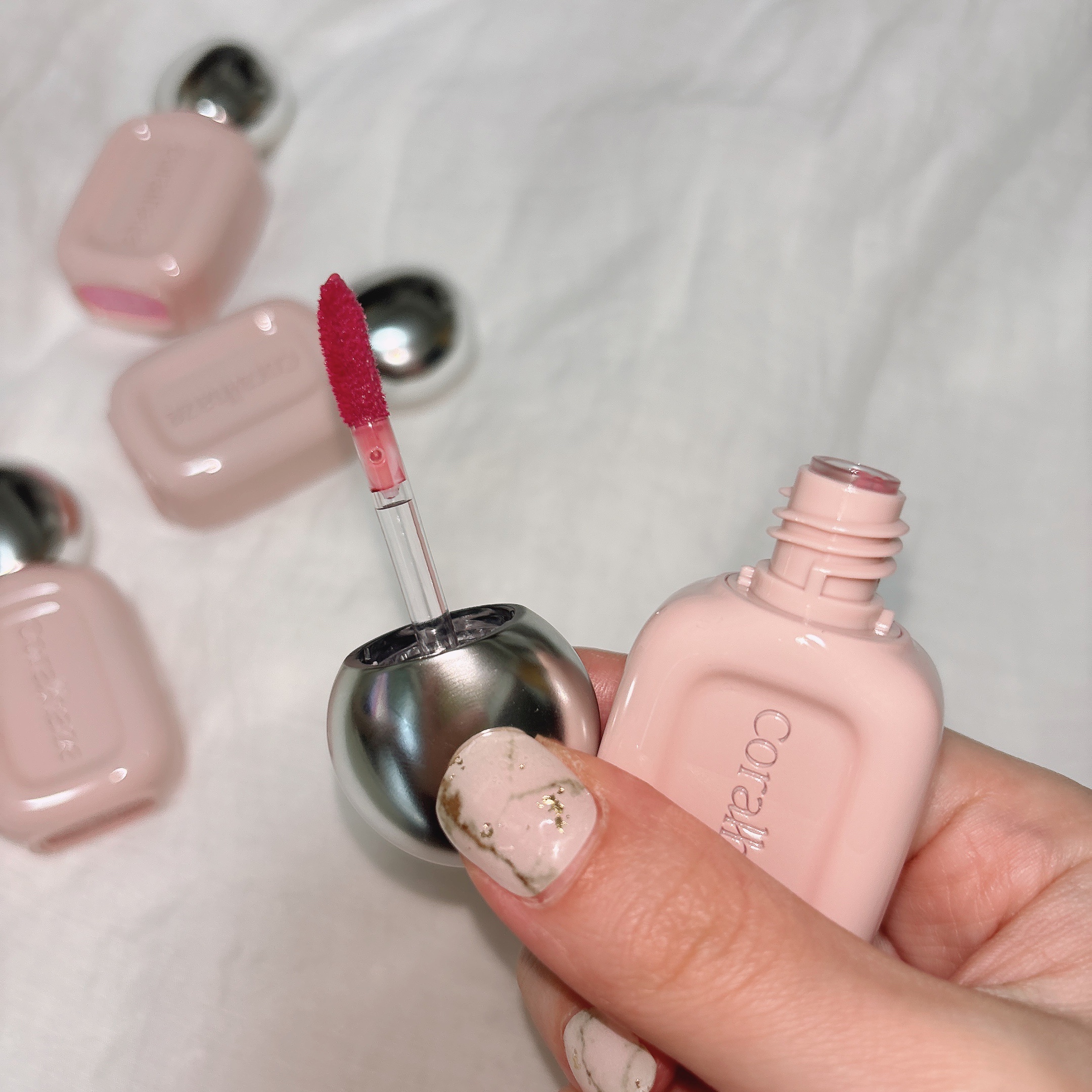 デュー ドロップ ティント/Coralhaze/リップティントを使ったクチコミ（3枚目）