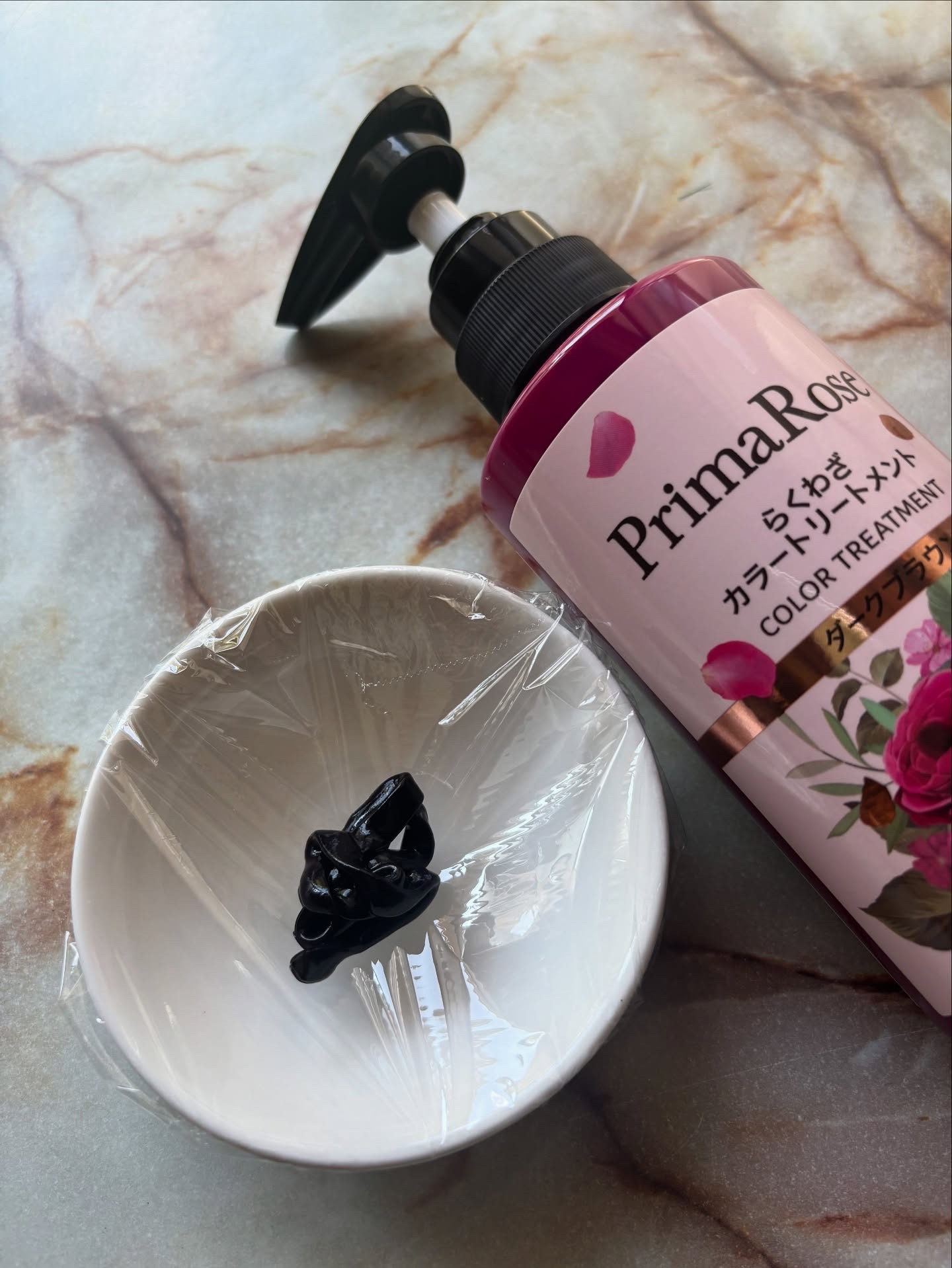 プリマローズ らくわざカラートリートメント/プリマローズ/ヘアカラーを使ったクチコミ（2枚目）