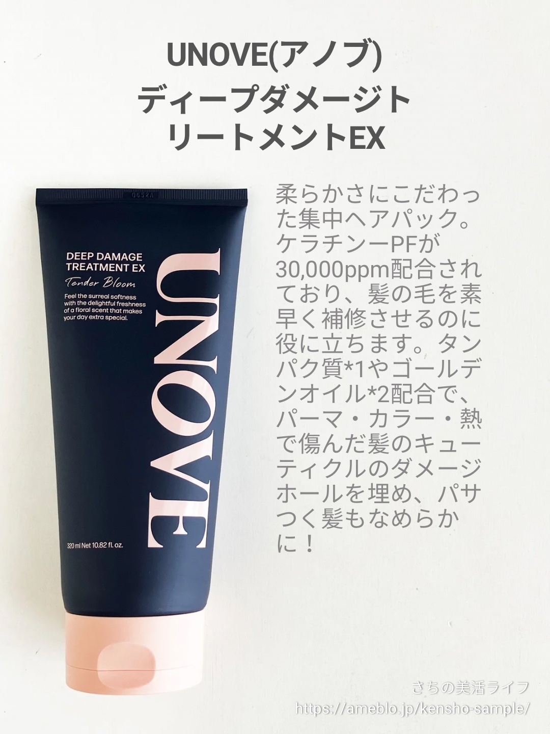ディープダメージトリートメントEX/UNOVE/洗い流すヘアトリートメントを使ったクチコミ（2枚目）
