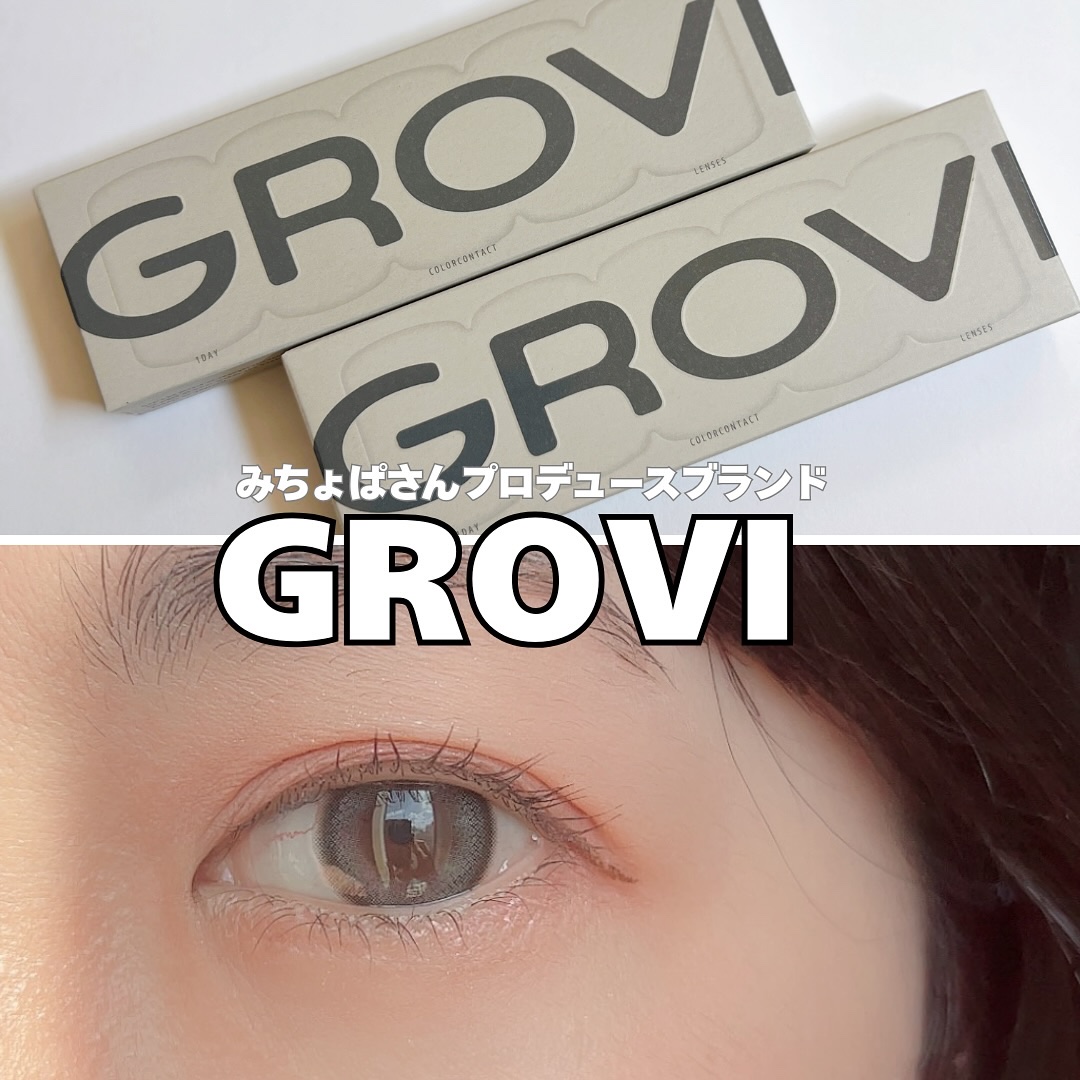 GROVI 1day ヘイローリンググレー/GROVI/ワンデー（１DAY）カラコンを使ったクチコミ（1枚目）