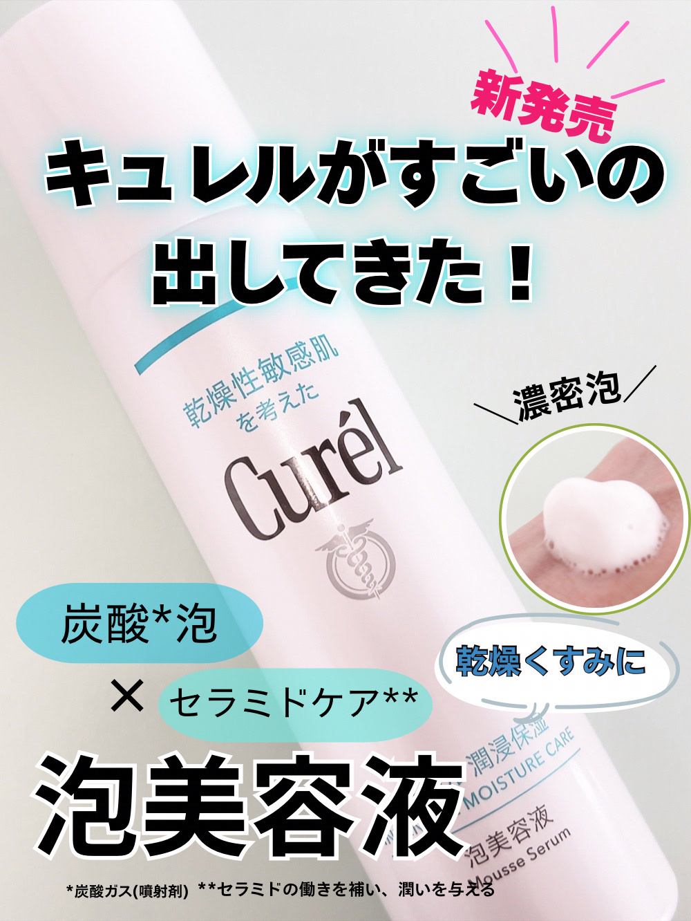 キュレル 潤浸保湿 泡美容液 【医薬部外品】/キュレル/美容液を使ったクチコミ（1枚目）