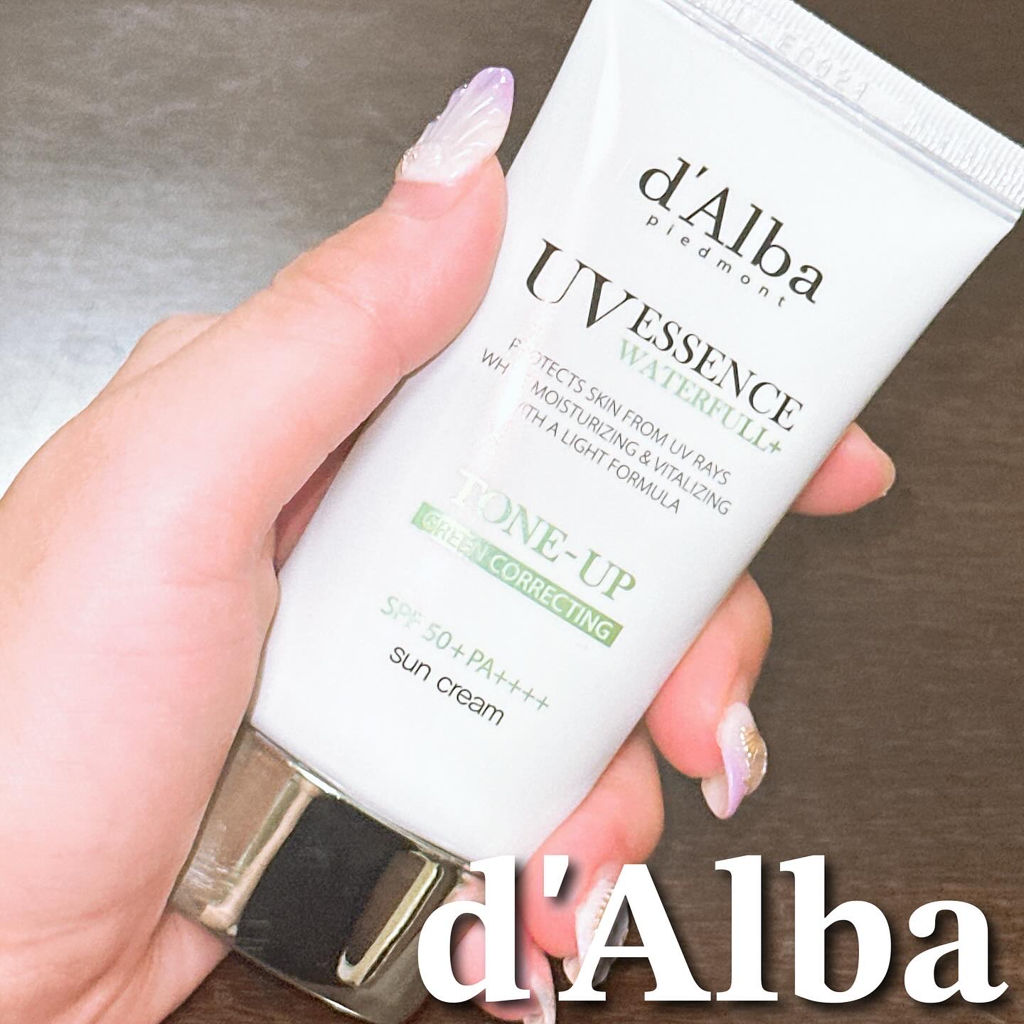 クリーンティーツリーリポソームトーンアップサンクリーム（グリーン）/ダルバ/日焼け止めクリームを使ったクチコミ（1枚目）