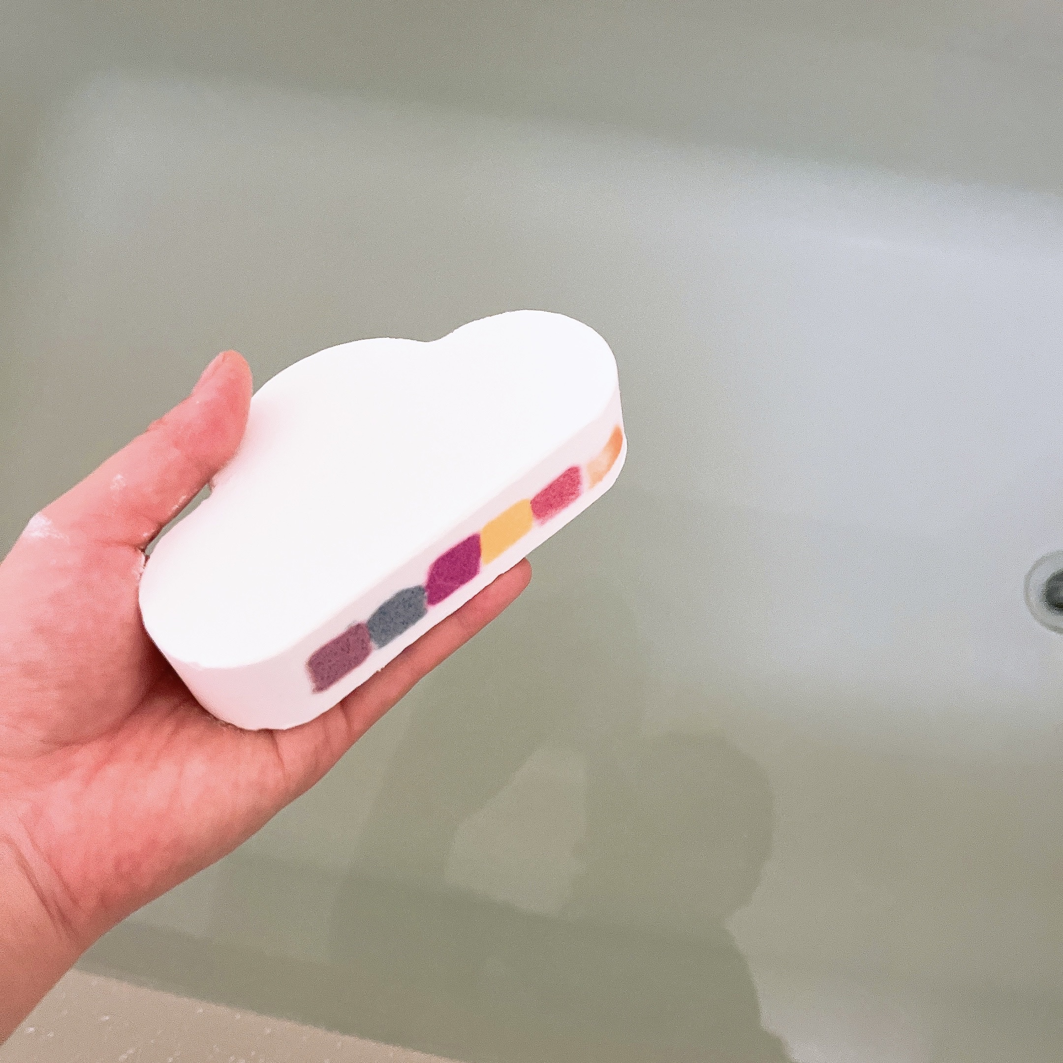 バスフィジー クラウド 180g　フローズンペア/Laline/炭酸系入浴剤を使ったクチコミ（3枚目）