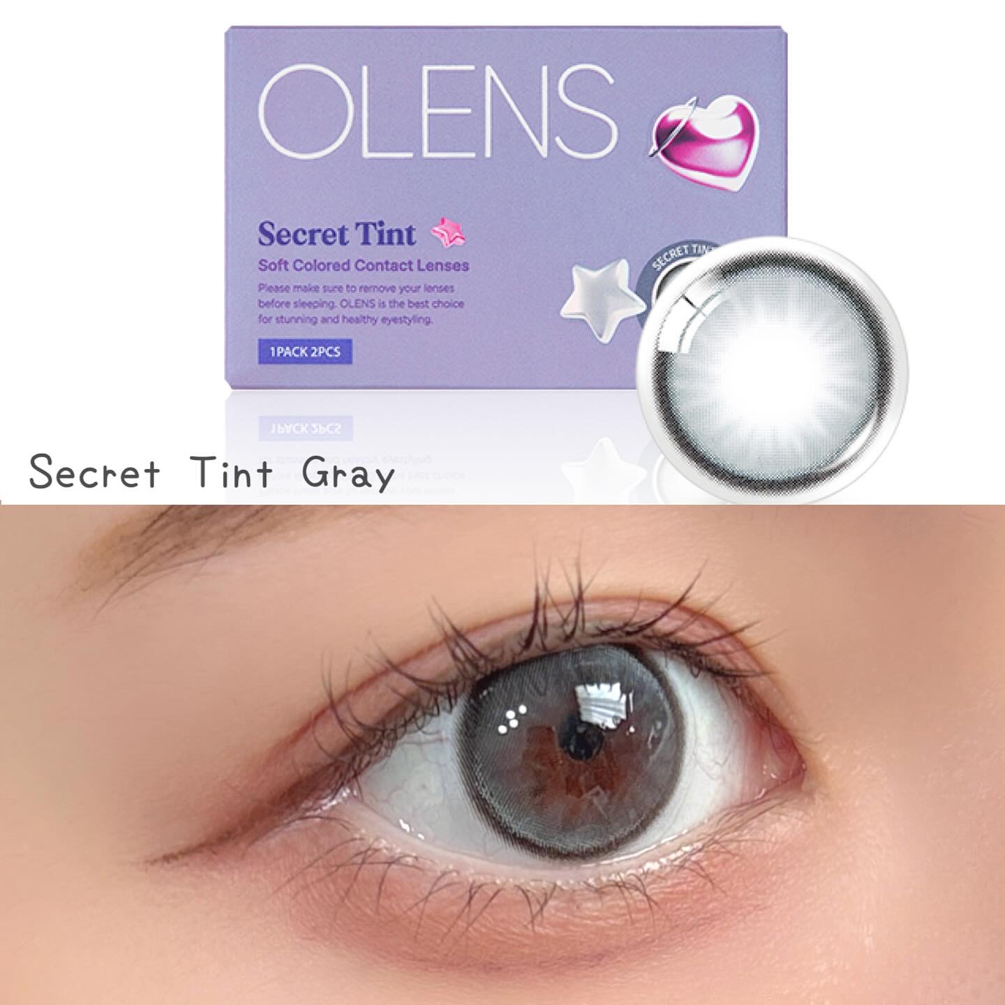 secret tint/OLENS/１ヶ月（１MONTH）カラコンを使ったクチコミ（3枚目）