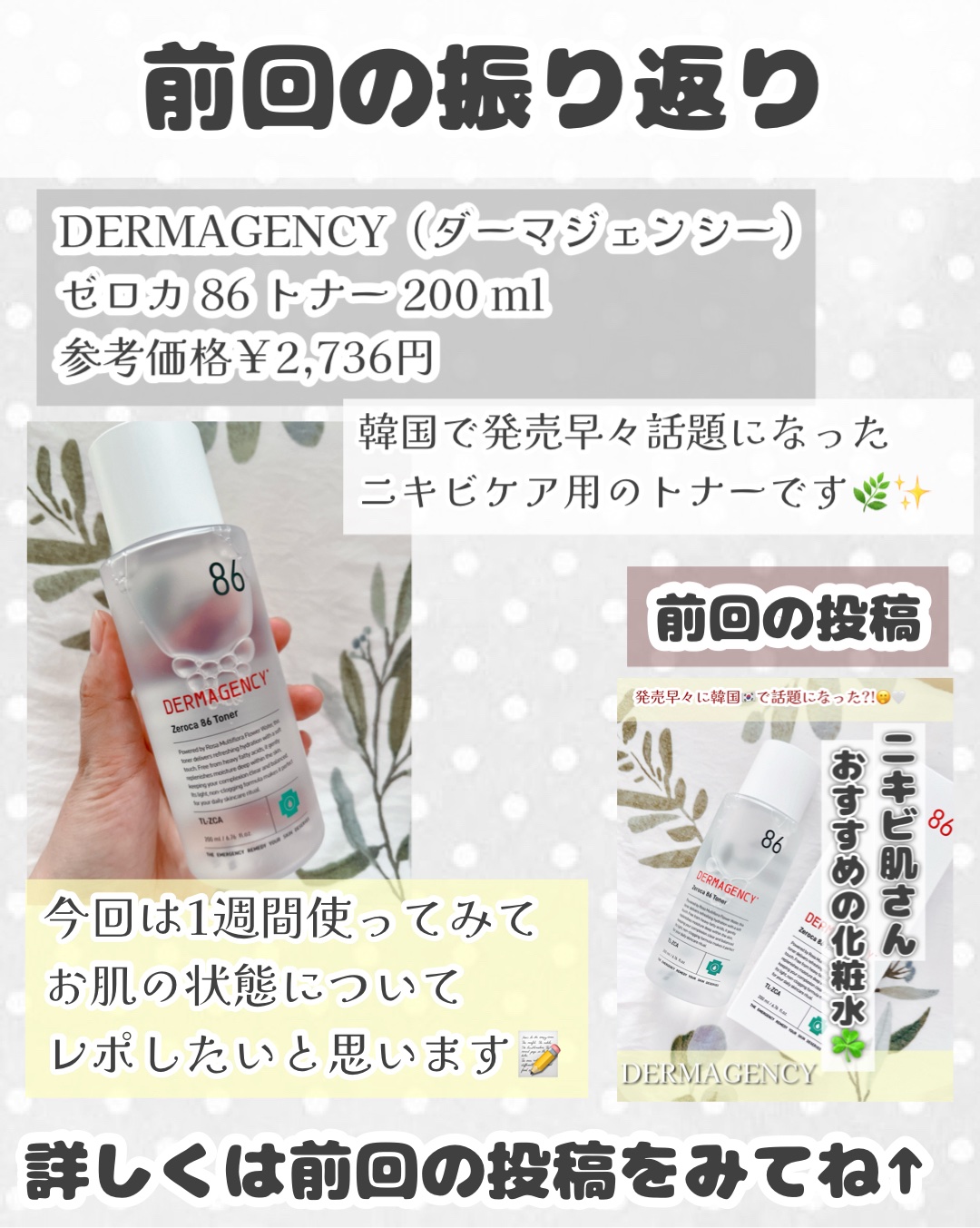 ダーマジェンシー ゼロカ86 トナー/DERMAGENCY/化粧水を使ったクチコミ（2枚目）