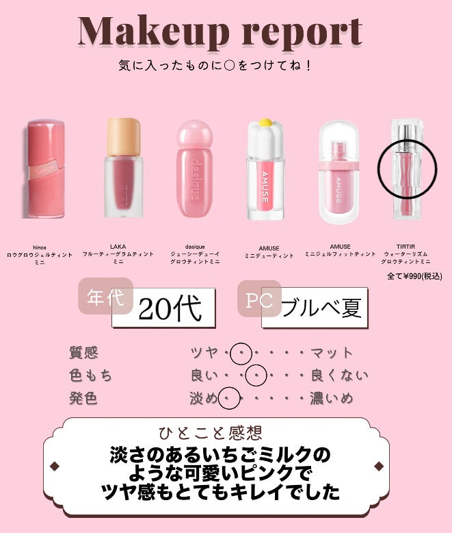 デューティント/AMUSE/リップティントを使ったクチコミ(4枚目)