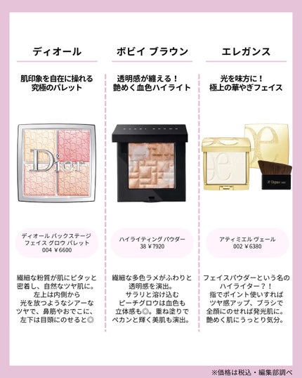 ディオール バックステージ フェイス グロウ パレット/Dior/ハイライトを使ったクチコミ(2枚目)