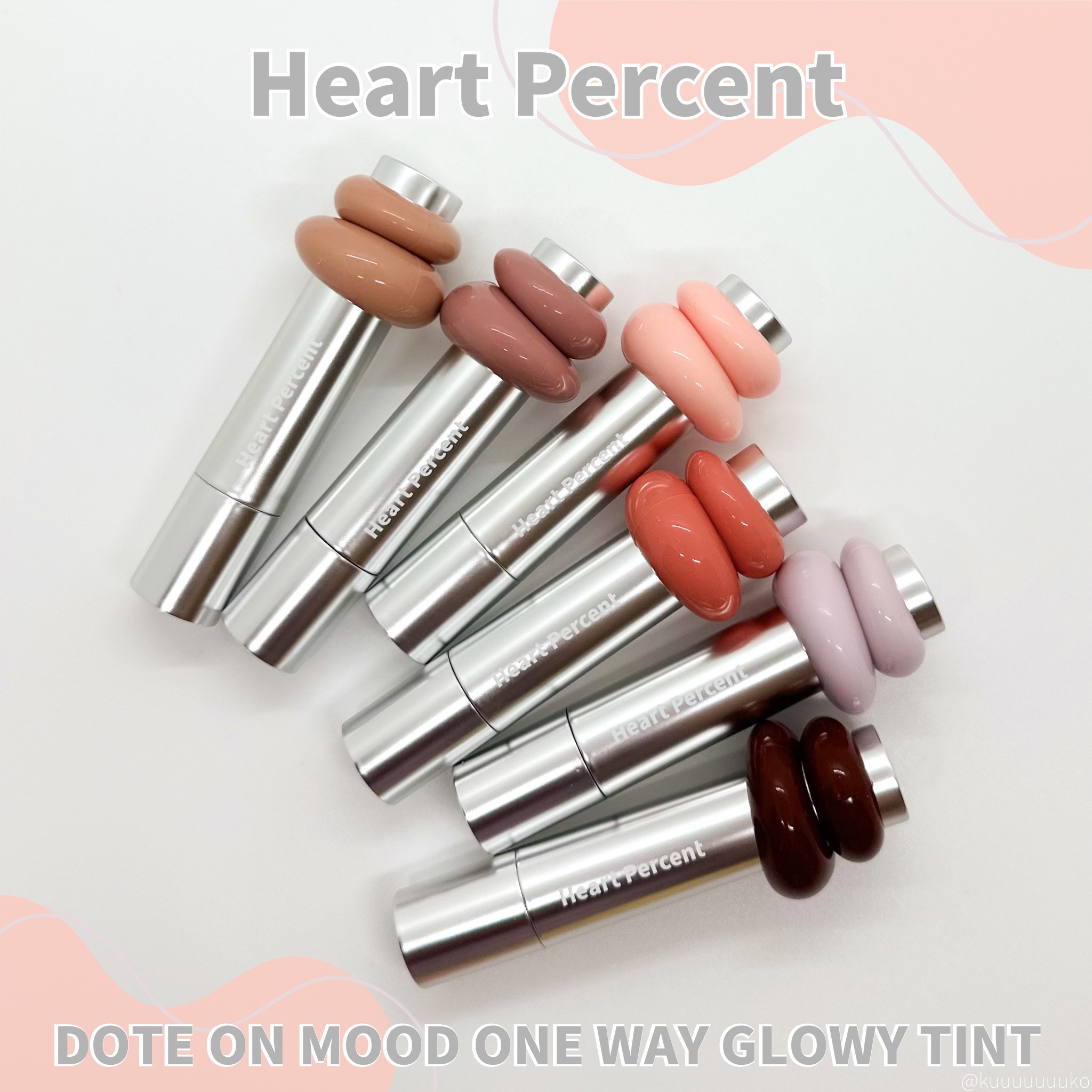 ドットオンムードワンウェイグロイティント/Heart Percent/リップティントを使ったクチコミ（1枚目）