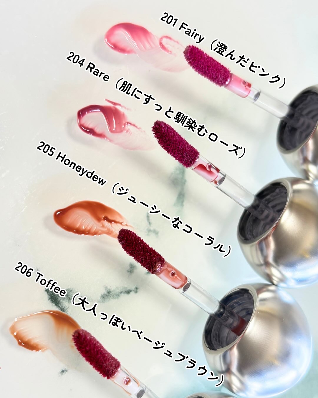 デュー ドロップ ティント/Coralhaze/リップティントを使ったクチコミ（3枚目）