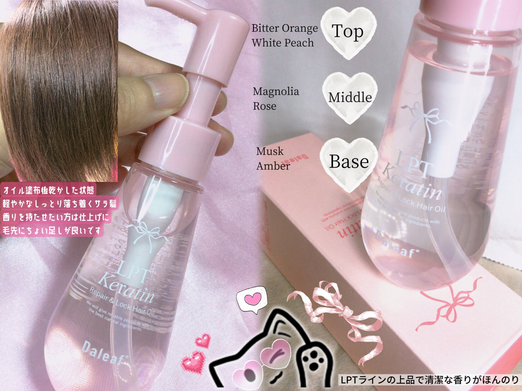 LPTケラチンリペア＆ロックヘアオイル/Daleaf/その他スタイリングを使ったクチコミ（3枚目）