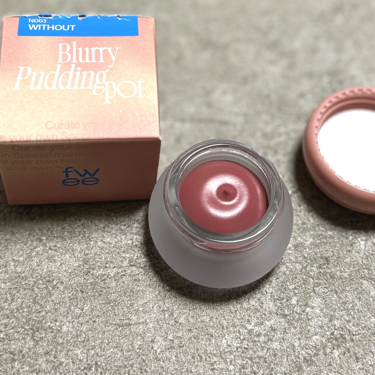 リップアンドチーク ブラーリープリンポット/fwee/口紅を使ったクチコミ(2枚目)