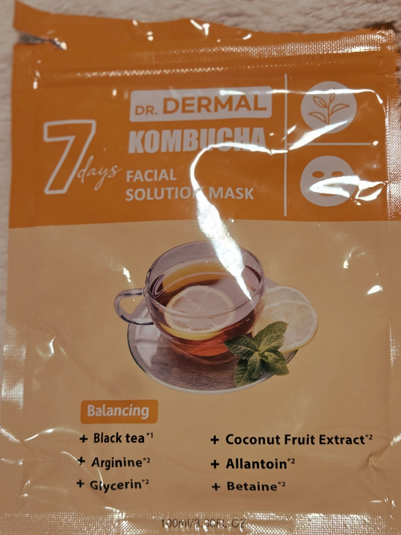 7days フェイシャルソリューションマスク コンブチャ/Dr.DERMAL/シートマスク・パックを使ったクチコミ（1枚目）