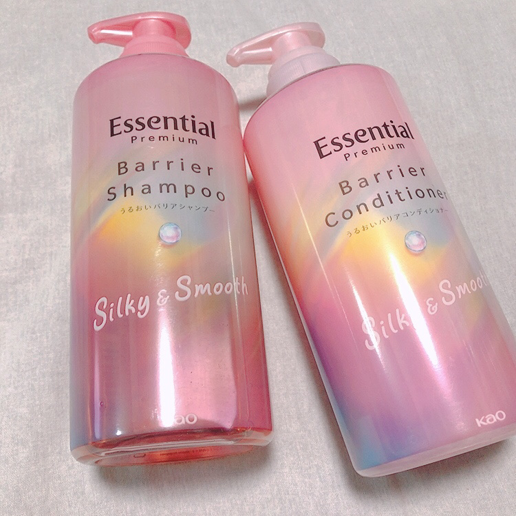 エッセンシャルプレミアム バリアシャンプー・コンディショナー シルキー＆スムース コンディショナー ポンプ 450ml【新】/エッセンシャル/市販シャンプーを使ったクチコミ（1枚目）