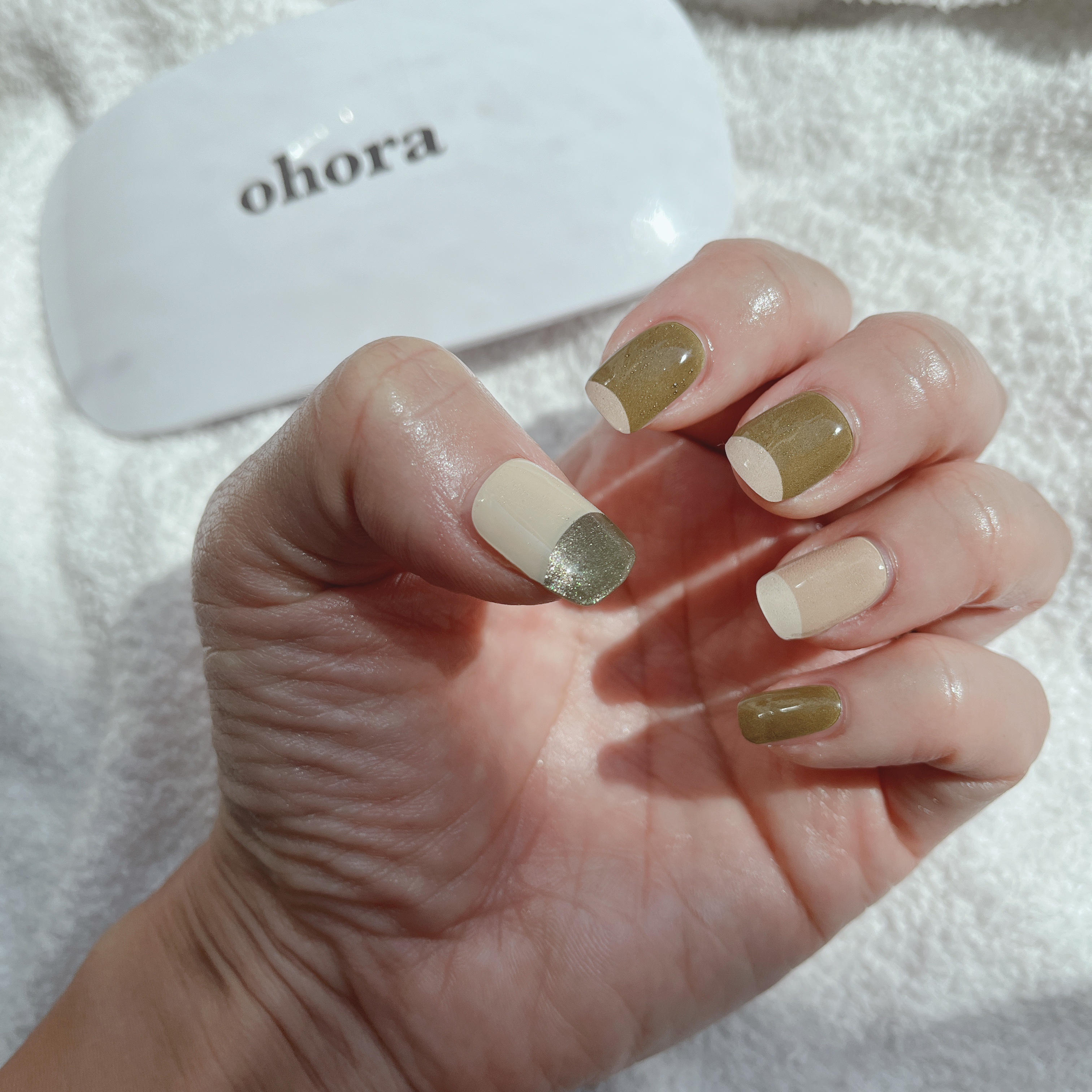 セミキュアジェルネイル（ハンド）/ohora/ネイルシールを使ったクチコミ（2枚目）