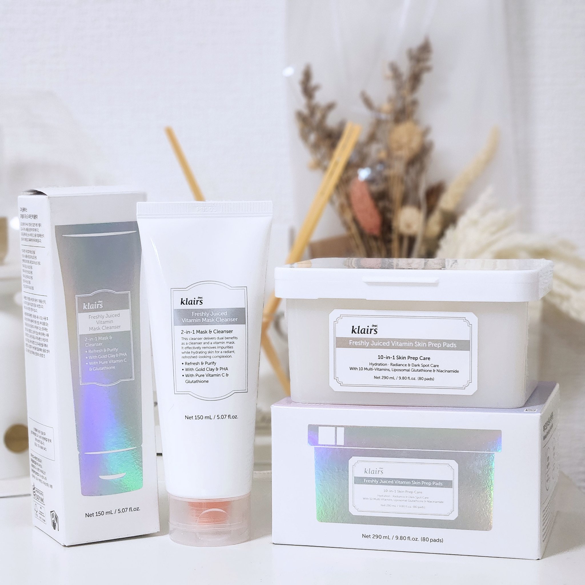 【klairs】ビタグルライン 

ビタミンC×グルタチオンのビタグルライン
使ってみたよ💛 

✧ビタグル10マスク
安定型ビタミンCに加え、リポソーム化された
グルタチオンやナイアシンアミド、5種CICAコンプ
レックス配合。 

こ