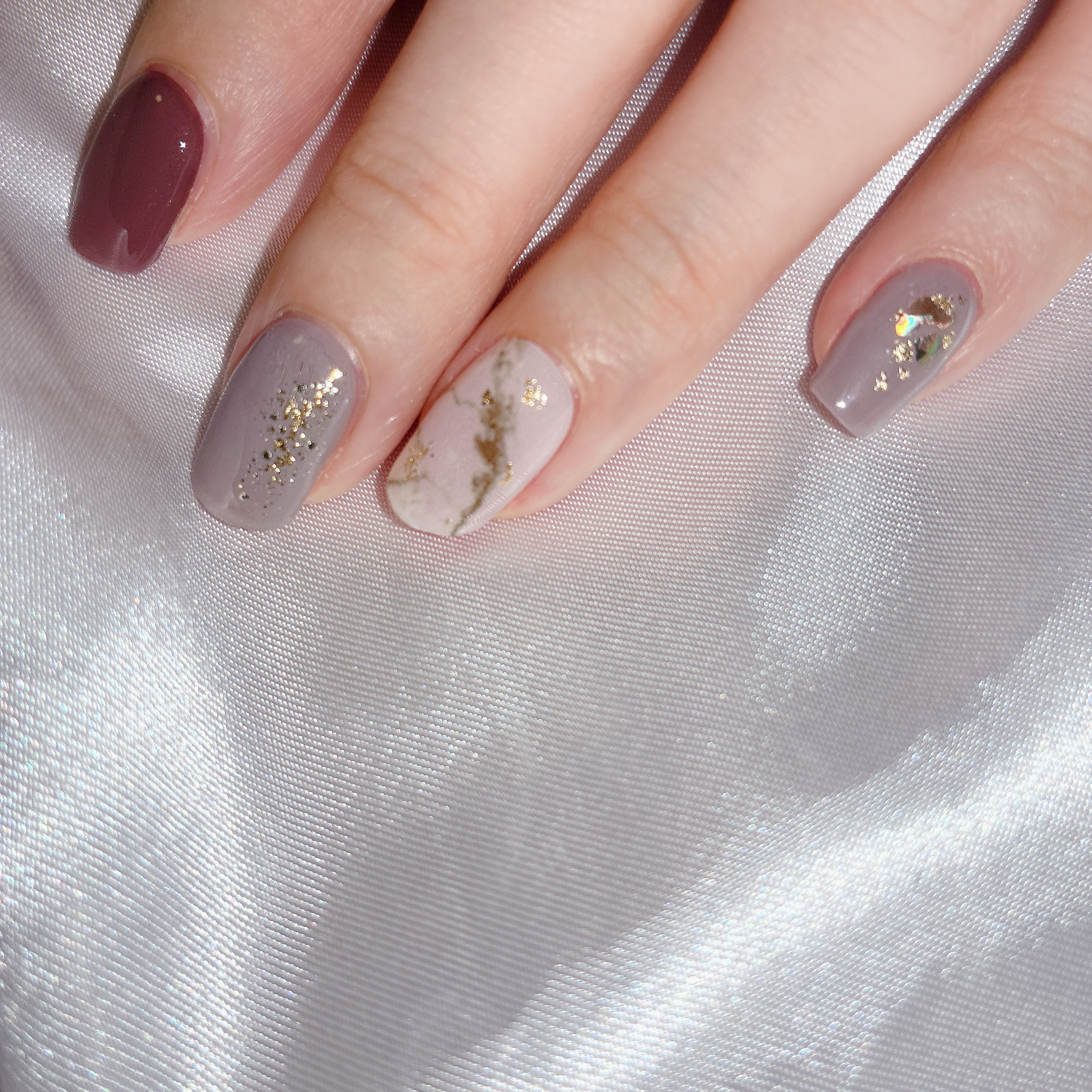 セミキュアジェルネイル（ハンド）/ohora/ネイルシールを使ったクチコミ（3枚目）