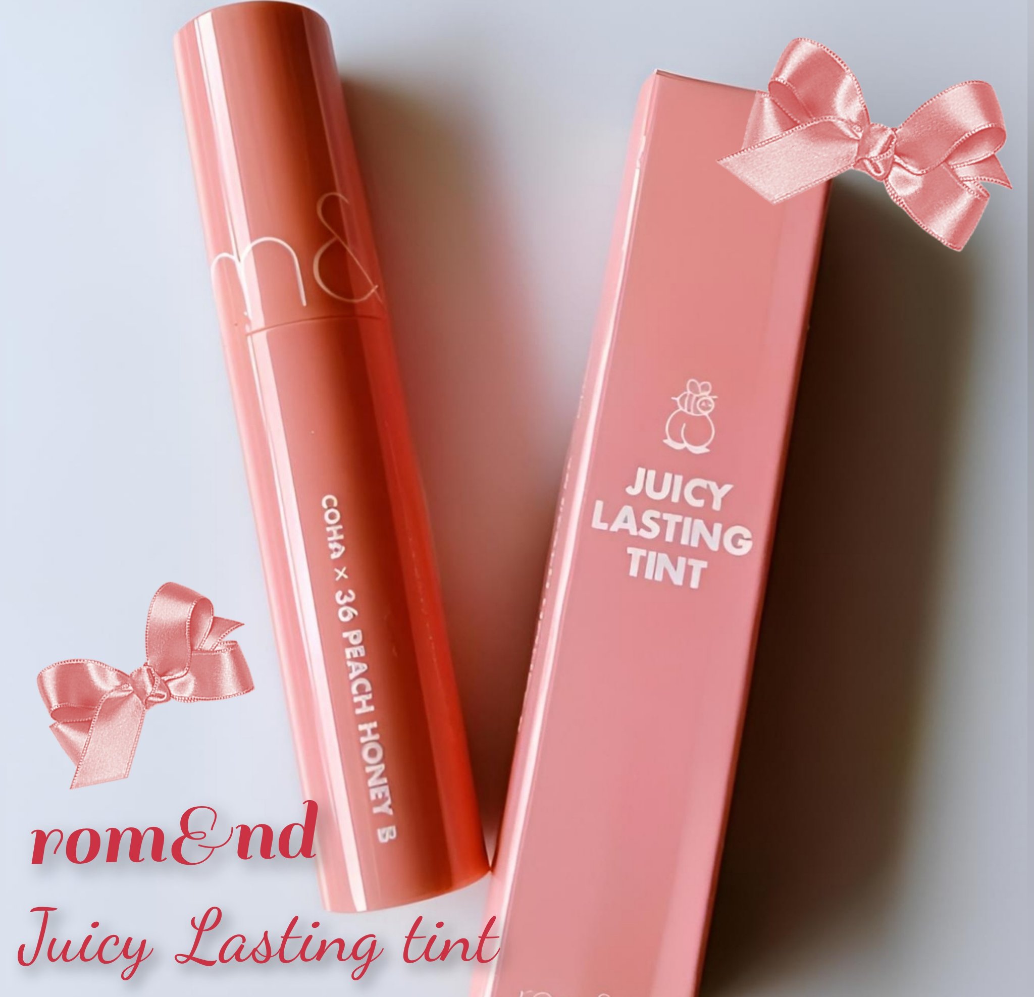 ジューシーラスティングティント/rom&nd/リップティントを使ったクチコミ（2枚目）