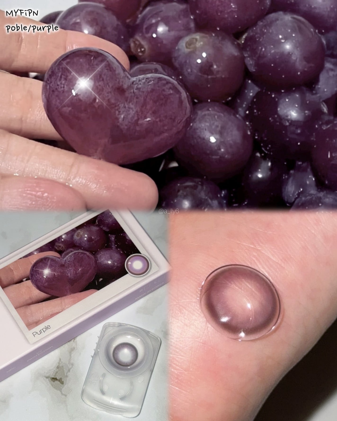 poble purple/myfipn/ワンデー(1DAY)カラコンを使ったクチコミ(3枚目)