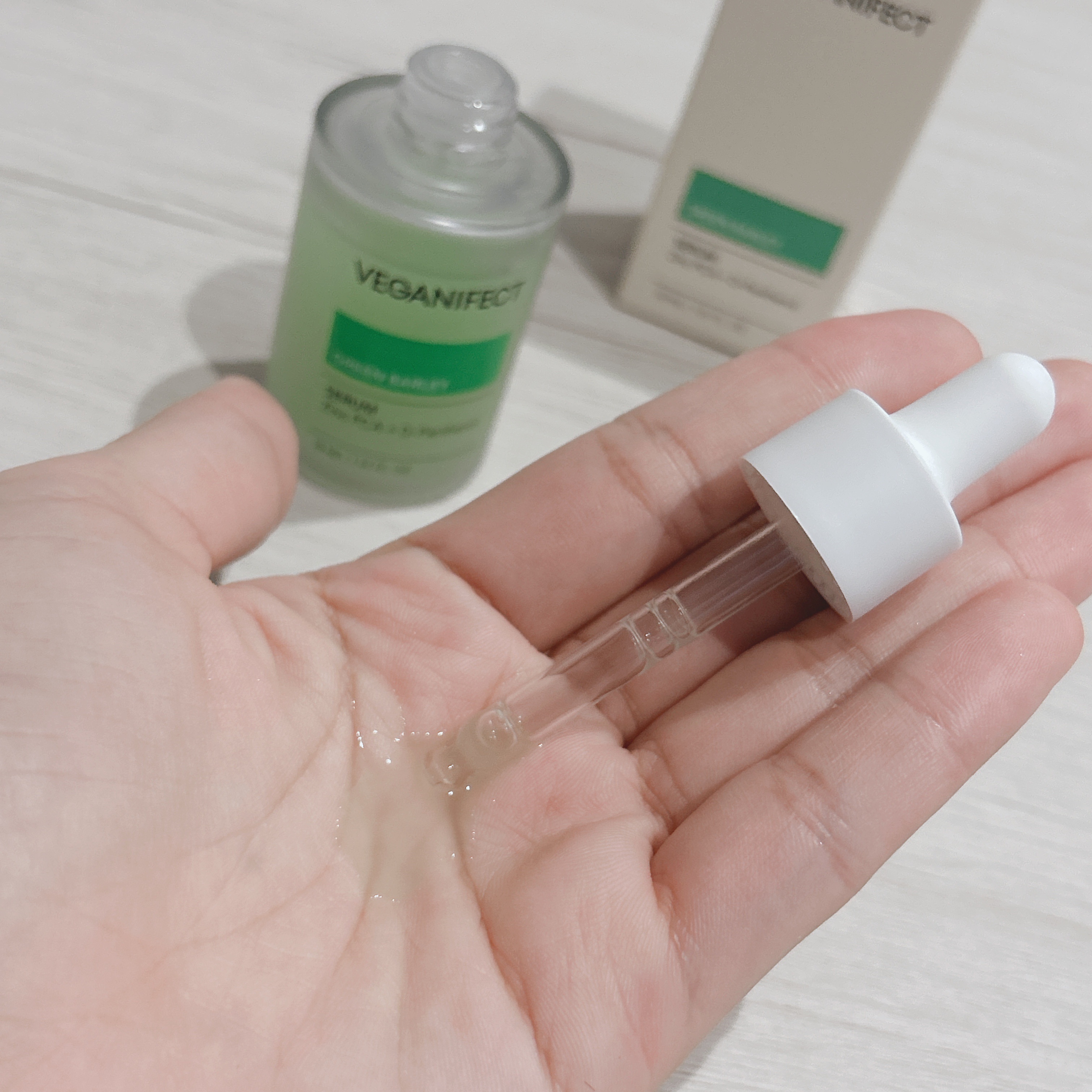 青麦ジンクセラム/Veganifect/美容液を使ったクチコミ（2枚目）