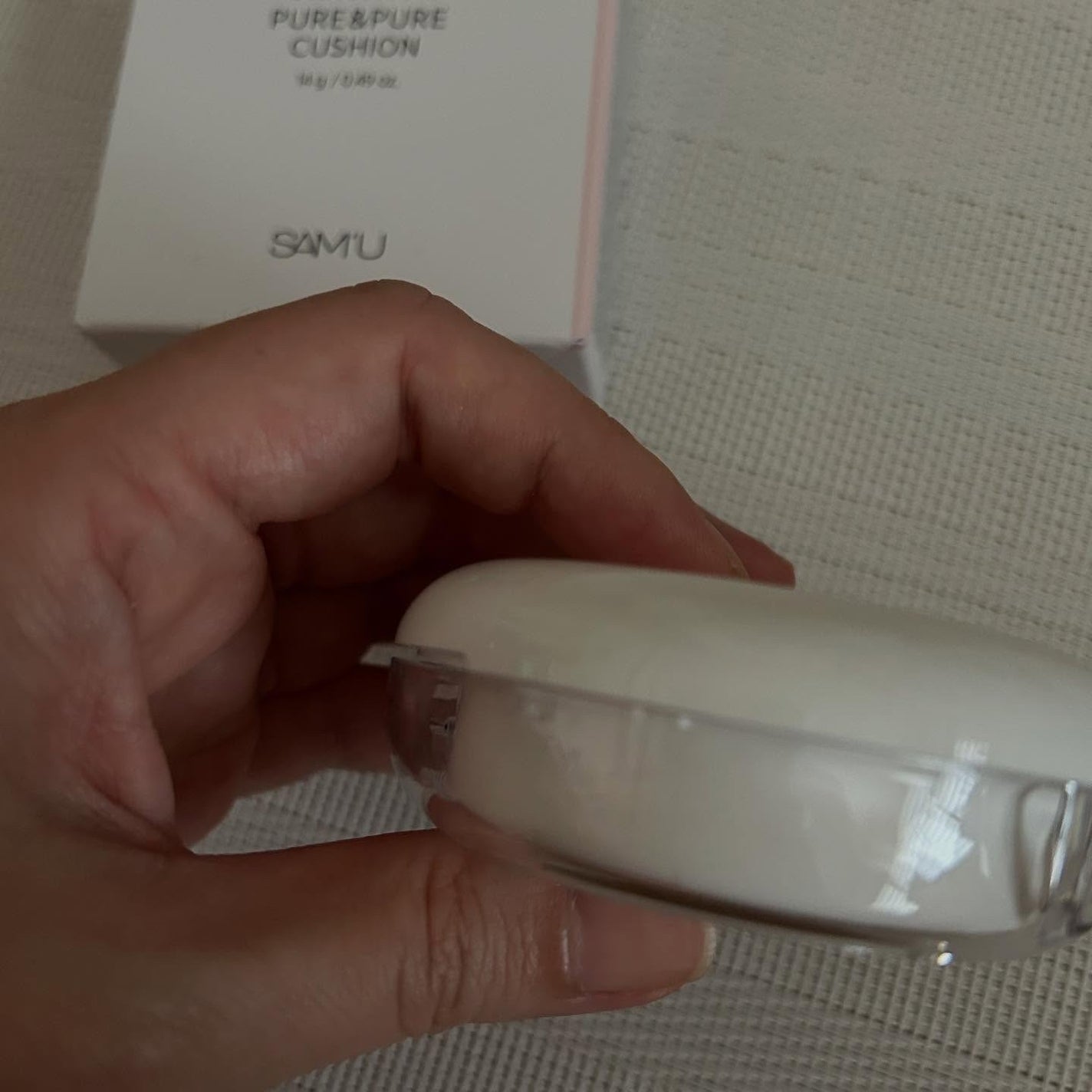 センシティブピュア&ピュアクッション/SAM'U/クッションファンデーションを使ったクチコミ(8枚目)