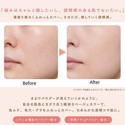 エテュセ スキンケアパウダー(プレスト) シアーベージュ/ettusais/プレストパウダーを使ったクチコミ(2枚目)