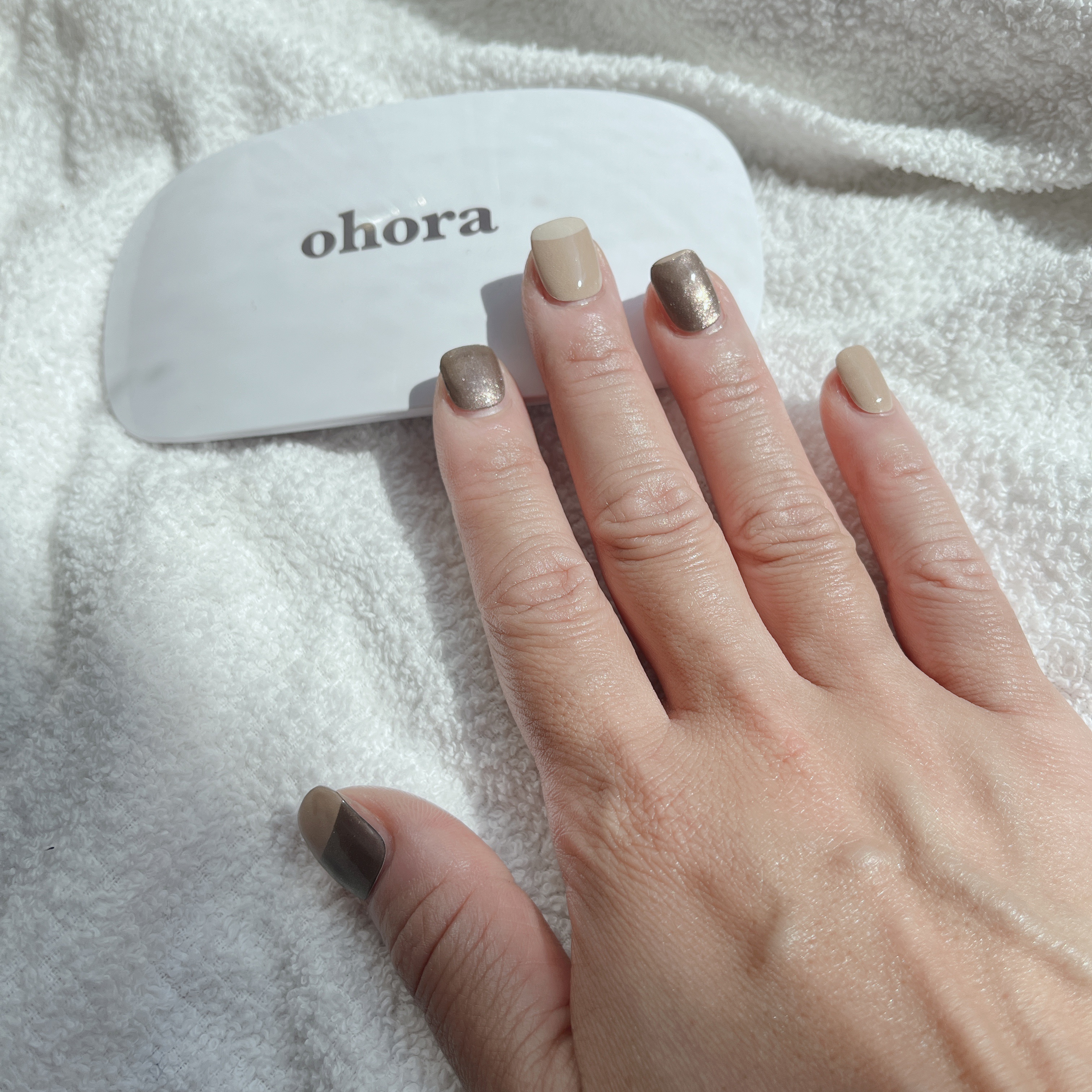 セミキュアジェルネイル（ハンド）/ohora/ネイルシールを使ったクチコミ（3枚目）