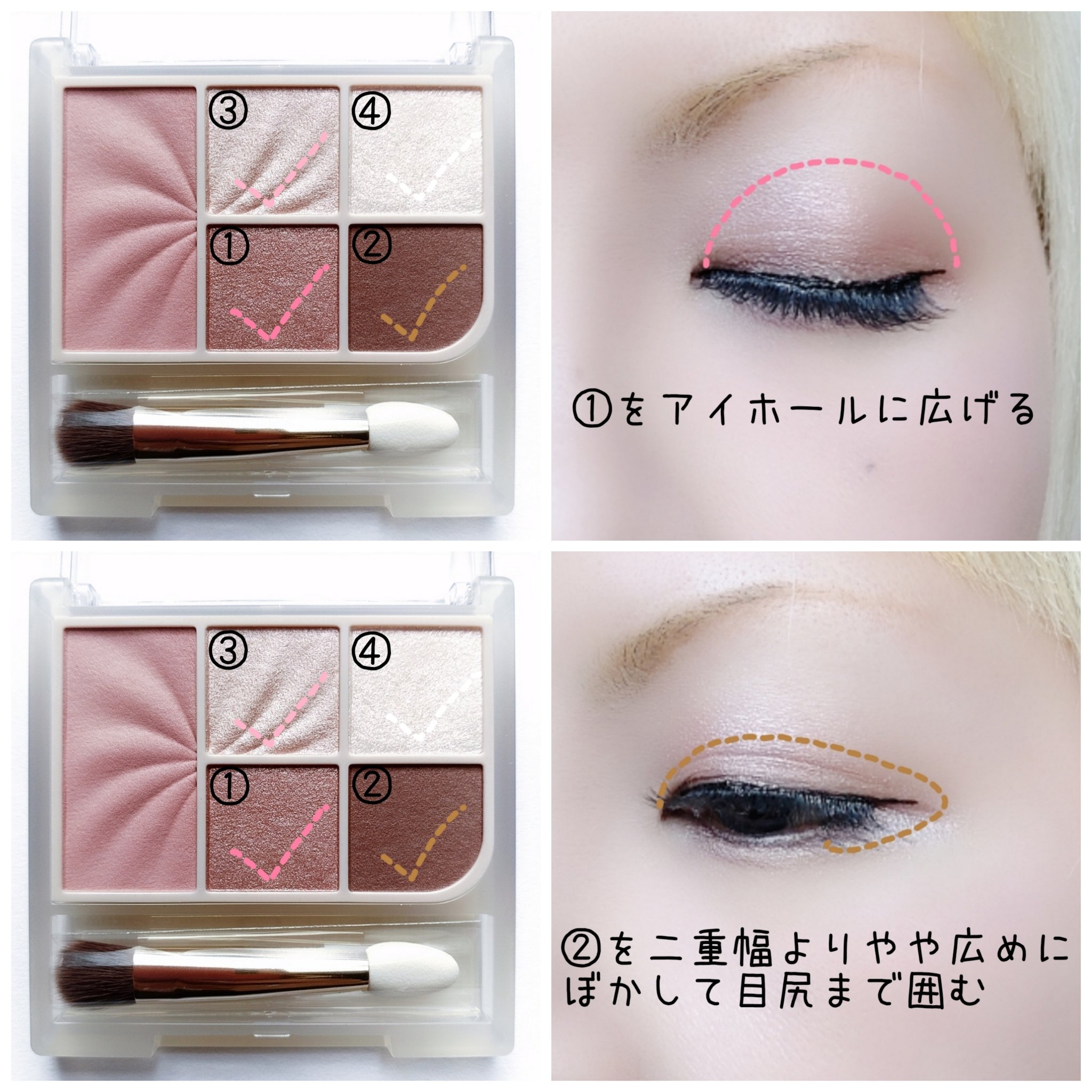 フェイスアイパレット/CEZANNE/アイシャドウを使ったクチコミ（2枚目）