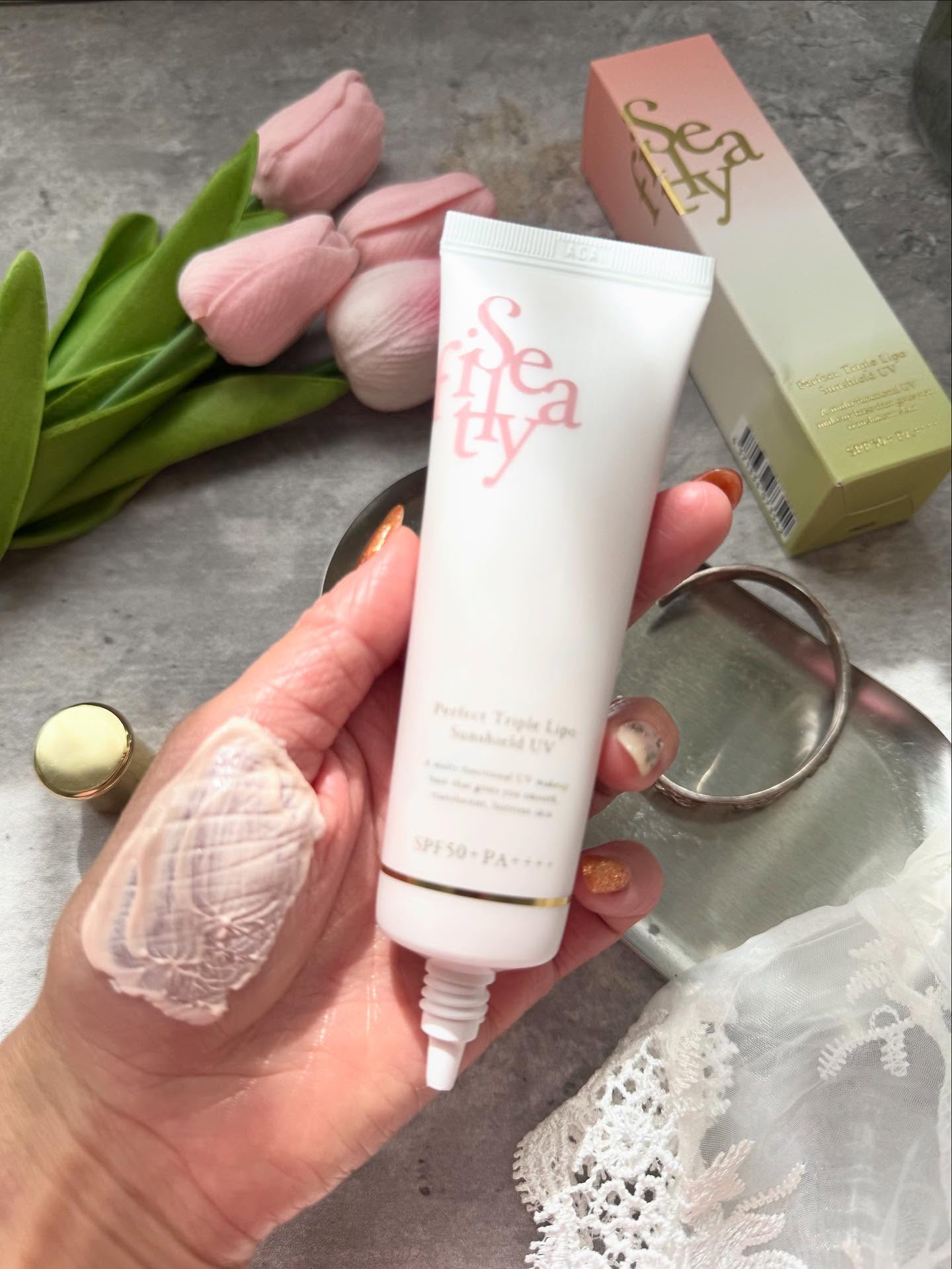 パーフェクト トリプルリポ サンシールド UV/Sefilaty/日焼け止めクリームを使ったクチコミ（3枚目）