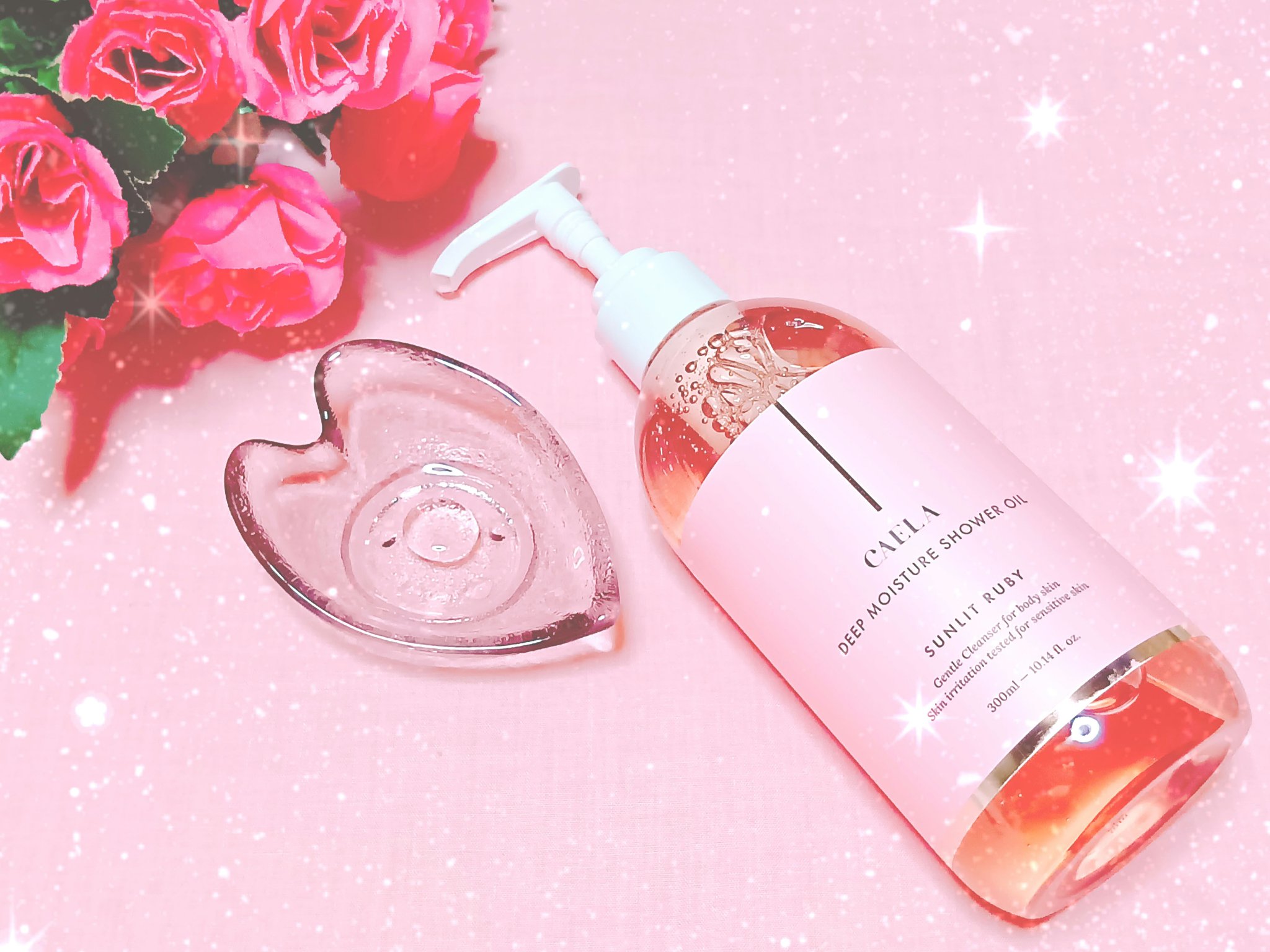 ディープモイスチャーシャワーオイル サンリット ルビー/CAELA/ボディソープを使ったクチコミ（2枚目）