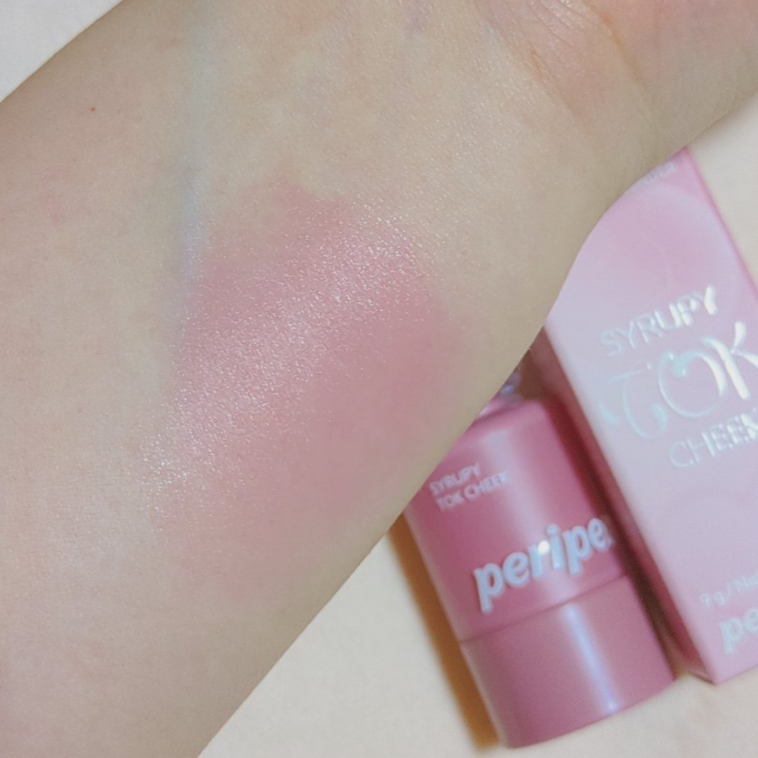ペリペラ シロッピー トック チーク 02 ミルキーラベンダー/PERIPERA/リキッドチークを使ったクチコミ（2枚目）