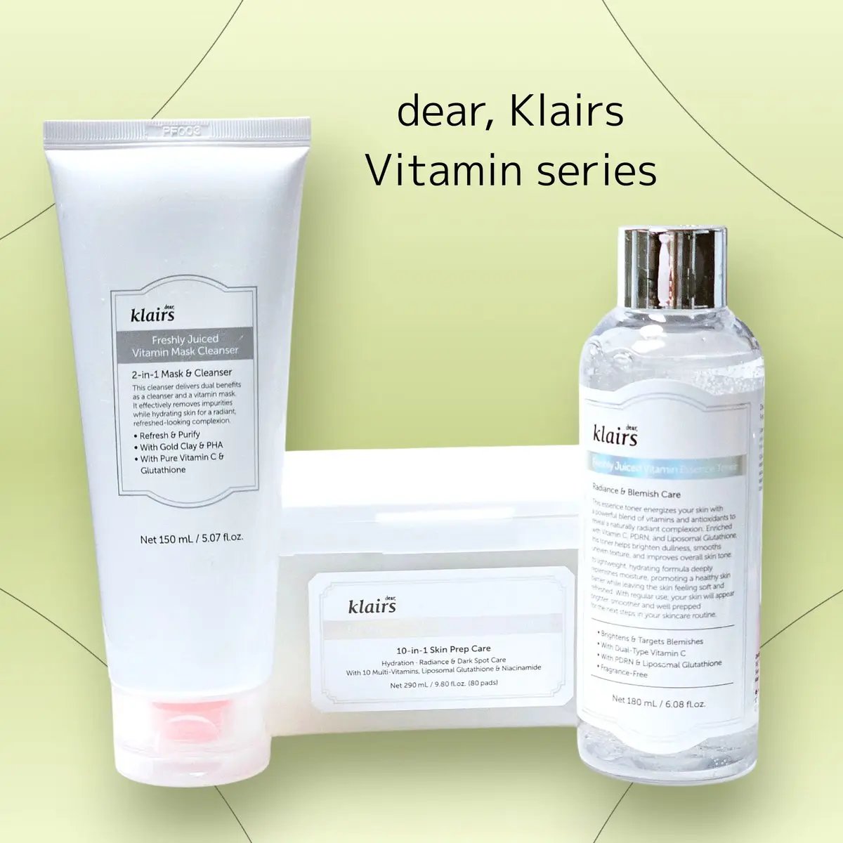 【スキンケア】クレアス ビタミンシリーズ

・PDRN ビタグル カプセル 化粧水
ビタミンカプセル入りのトナー。手に出すととろみがあるけど、肌に伸ばすとすーっとなじんで使いやすい！カプセルが肌の上で弾けるような感覚もなく、刺激を感じにくく