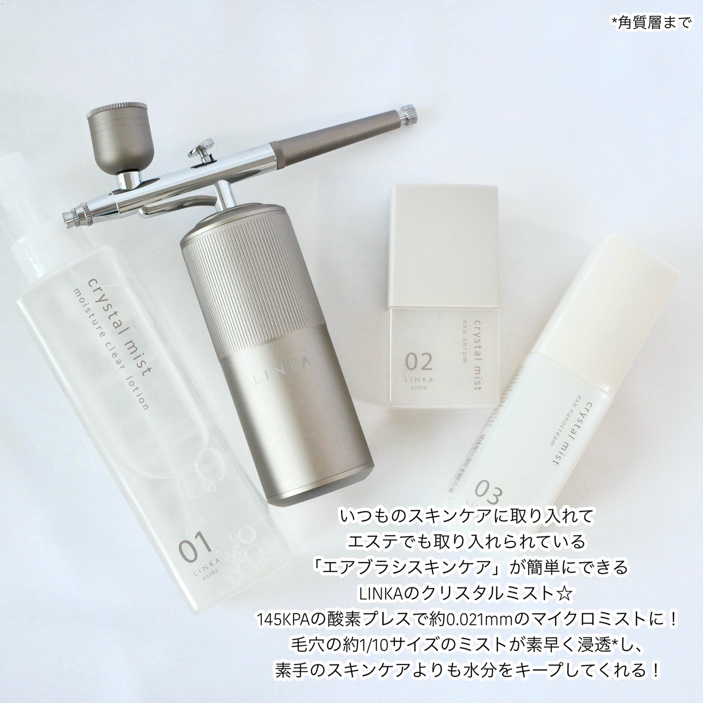LINKA クリスタルミスト エアスプレー/LINKA/美顔器・マッサージを使ったクチコミ(2枚目)