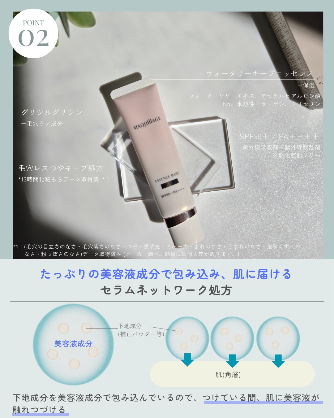 エッセンスベース EX/マキアージュ/化粧下地を使ったクチコミ（2枚目）