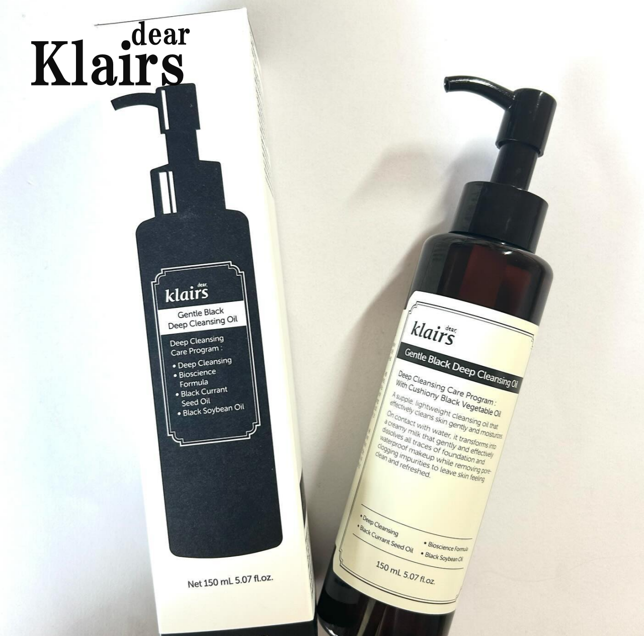 ジェントルブラックディープクレンジングオイル(150ml)/Klairs/オイルクレンジングを使ったクチコミ（1枚目）