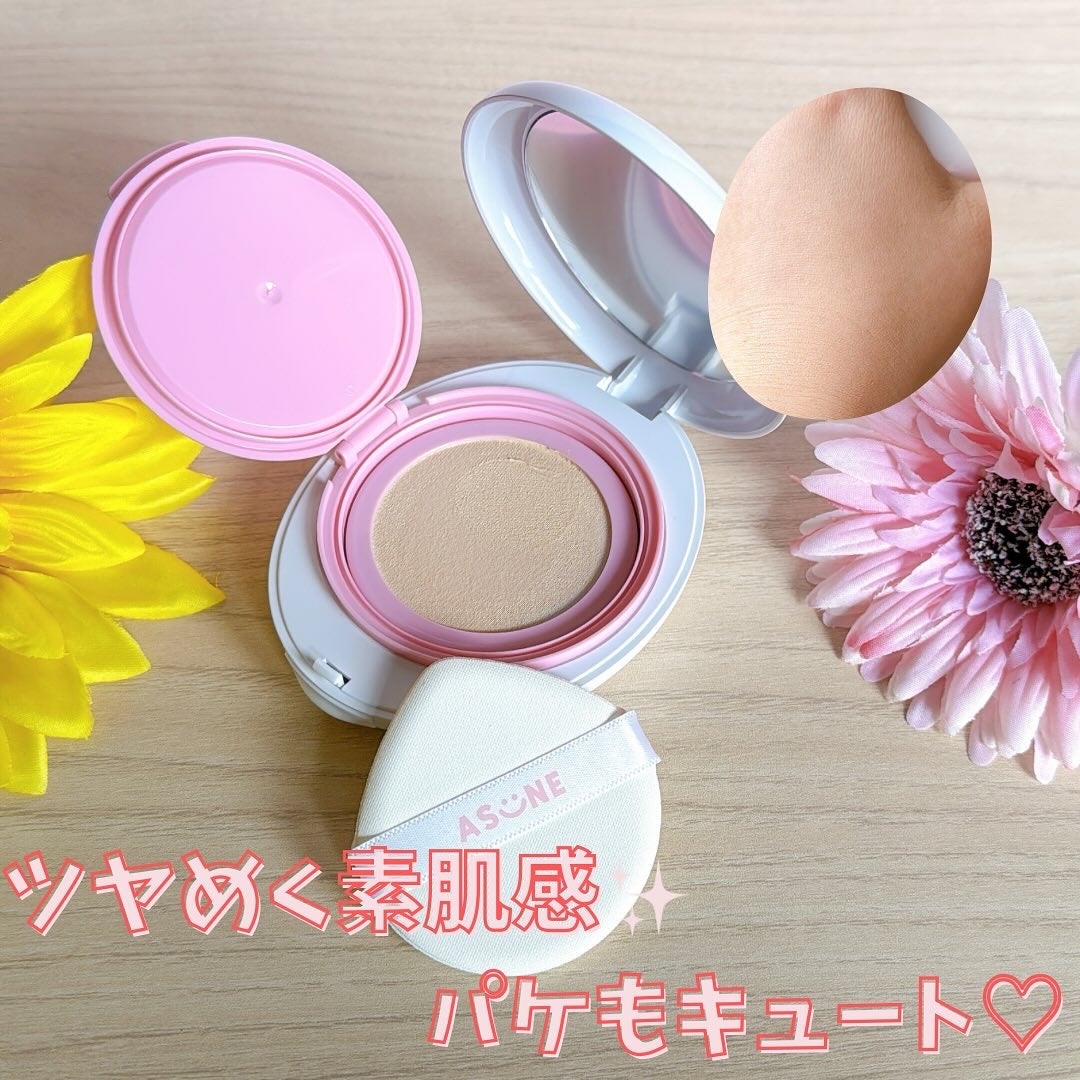 デューイーメッシュファンデーション/ASUNE /クッションファンデーションを使ったクチコミ(2枚目)