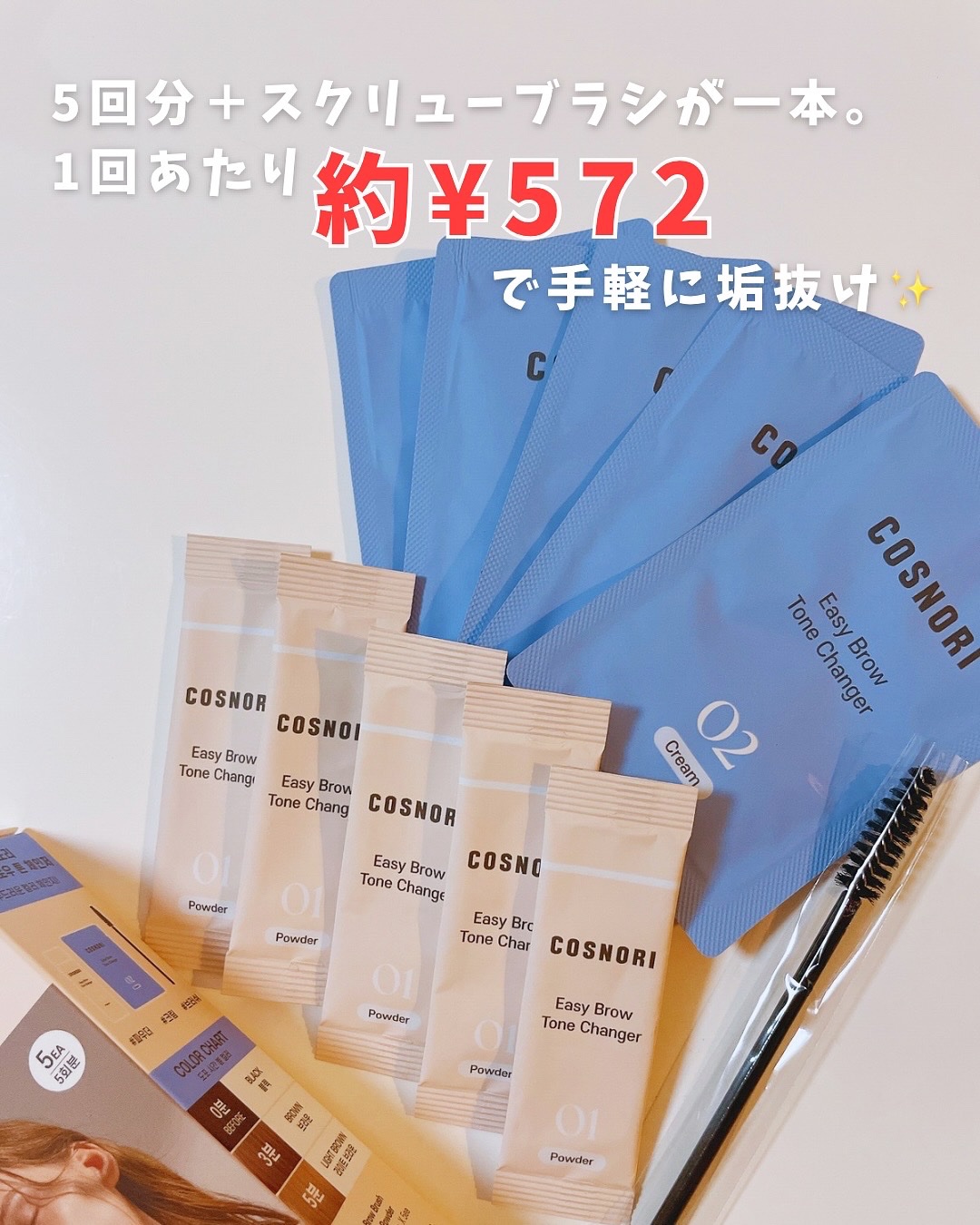 イージーブロウトーンチェンジャー/COSNORI/その他アイブロウを使ったクチコミ（2枚目）