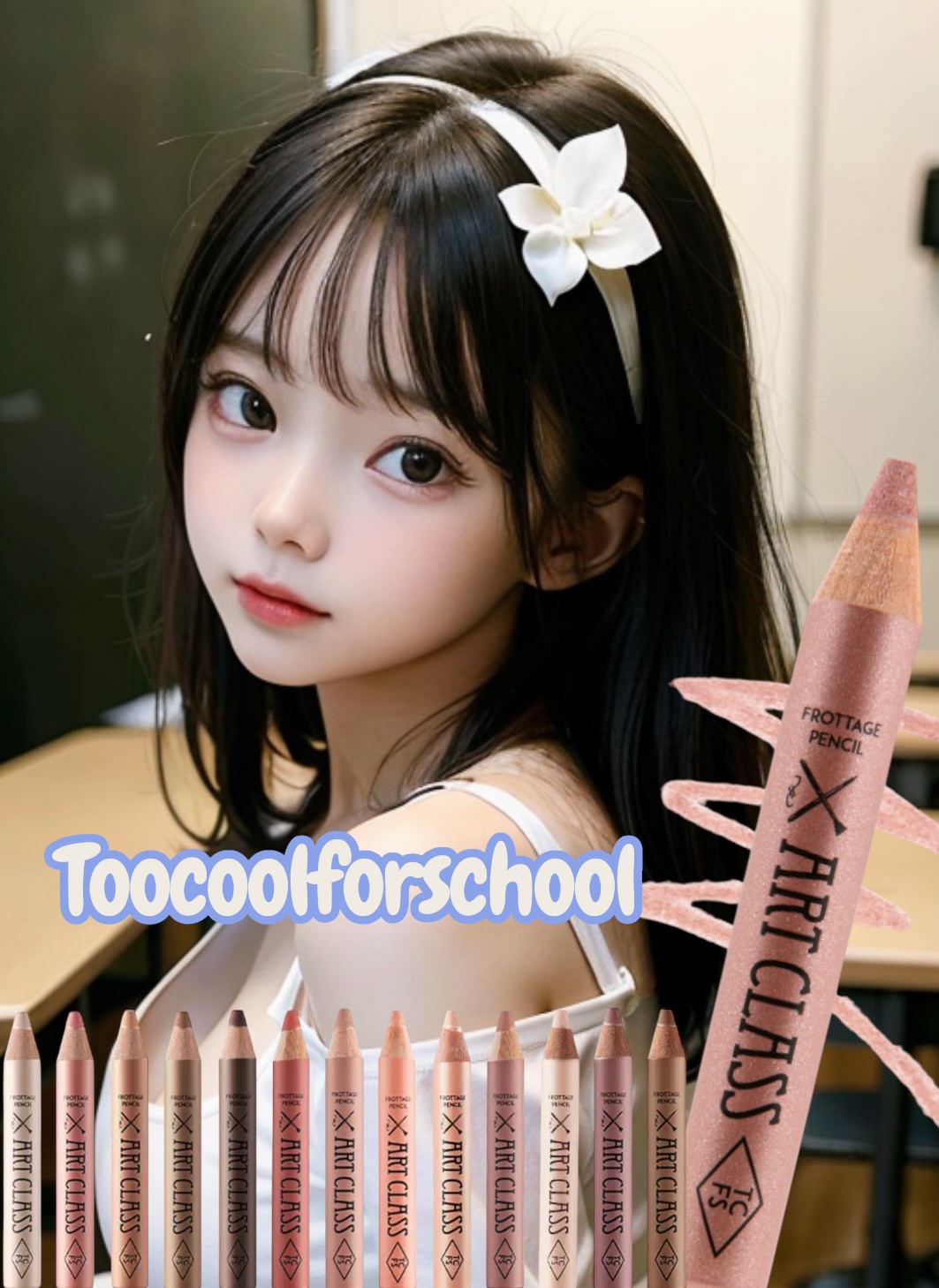 アートクラス フロッタージュペンシル #19 BEBE Pink(ベベピンク)/too cool for school/スティックアイシャドウを使ったクチコミ（1枚目）