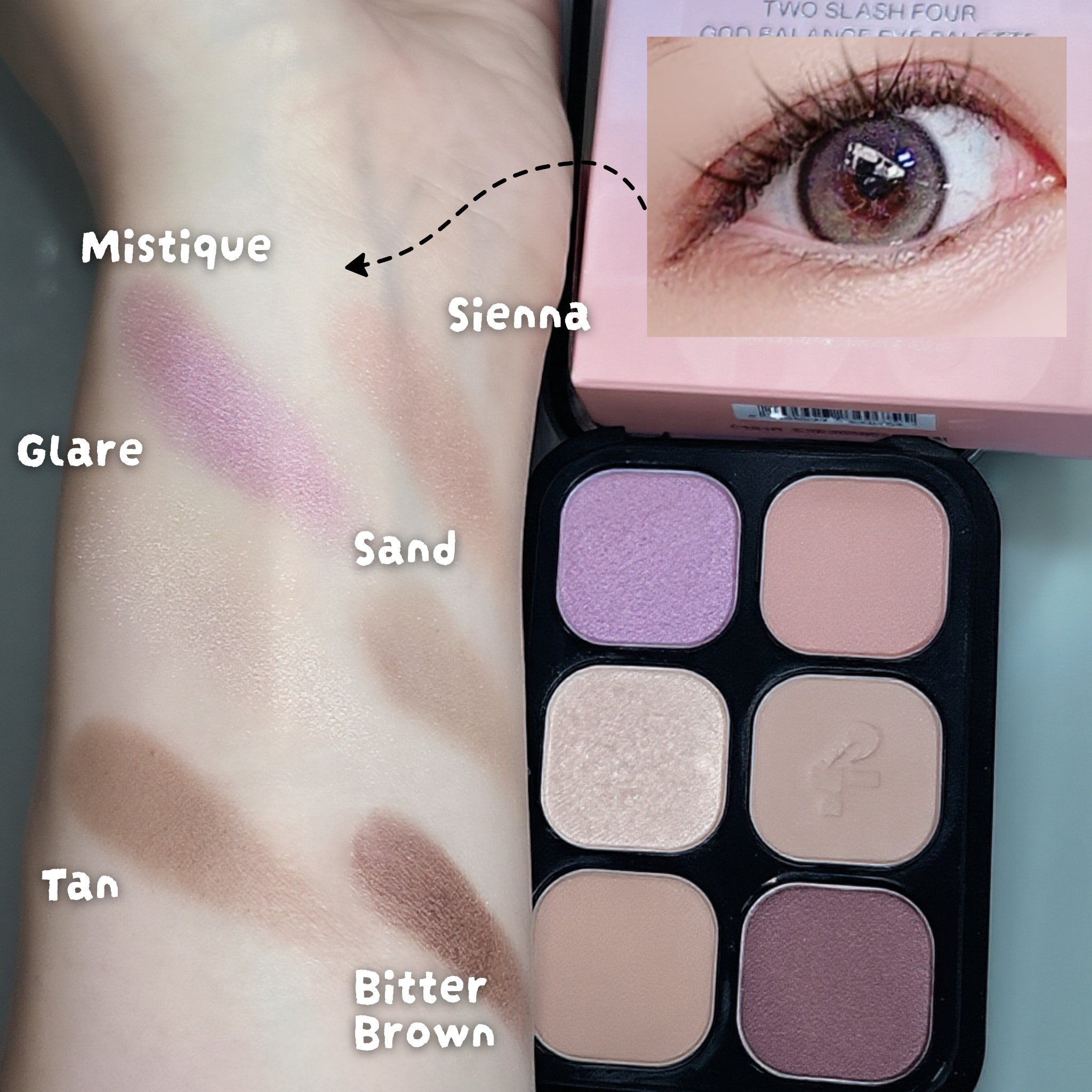 オッドバランスアイパレット/TWO SLASH FOUR/アイシャドウパレットを使ったクチコミ（3枚目）