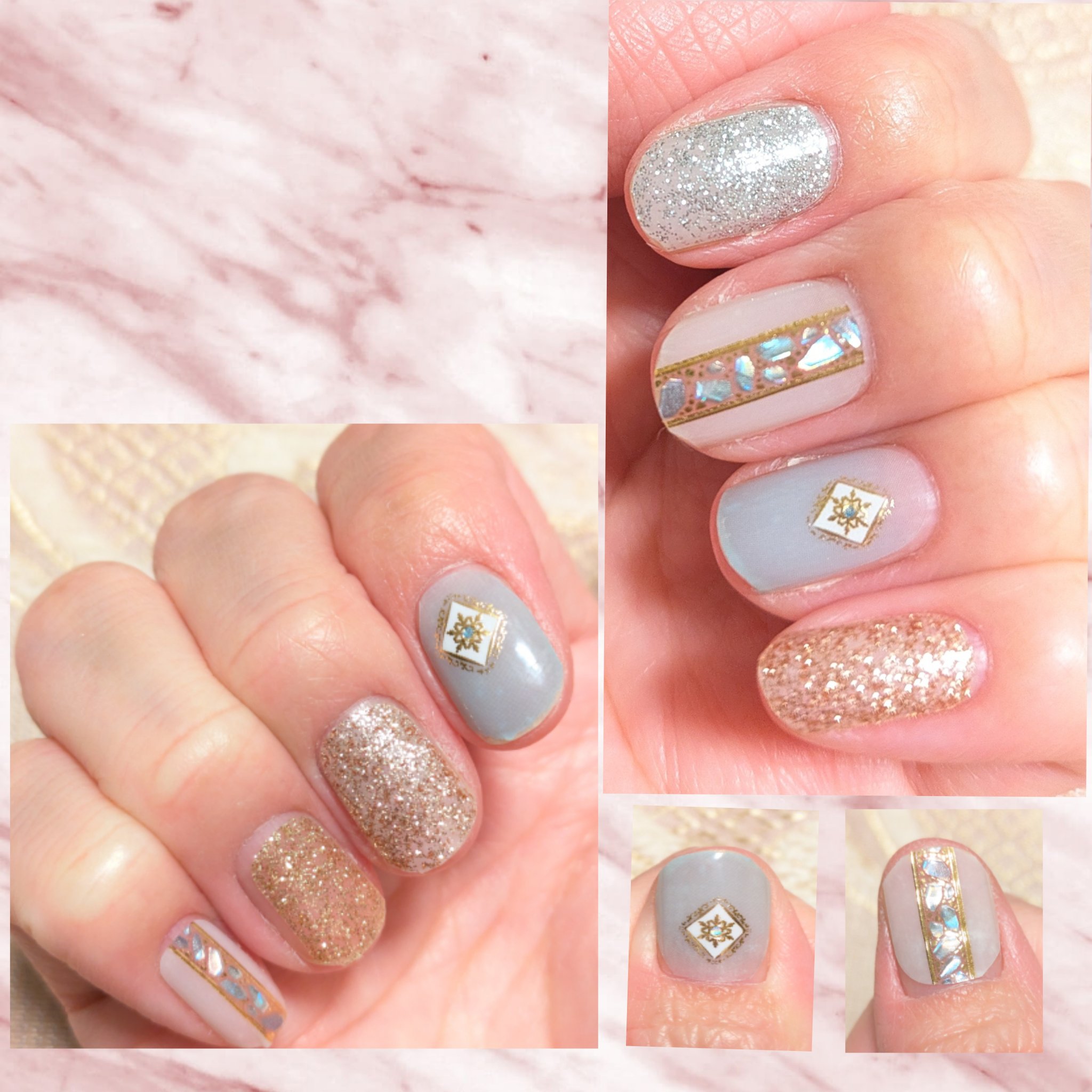 貼るジェルネイル/セリア/ネイルシールを使ったクチコミ（2枚目）