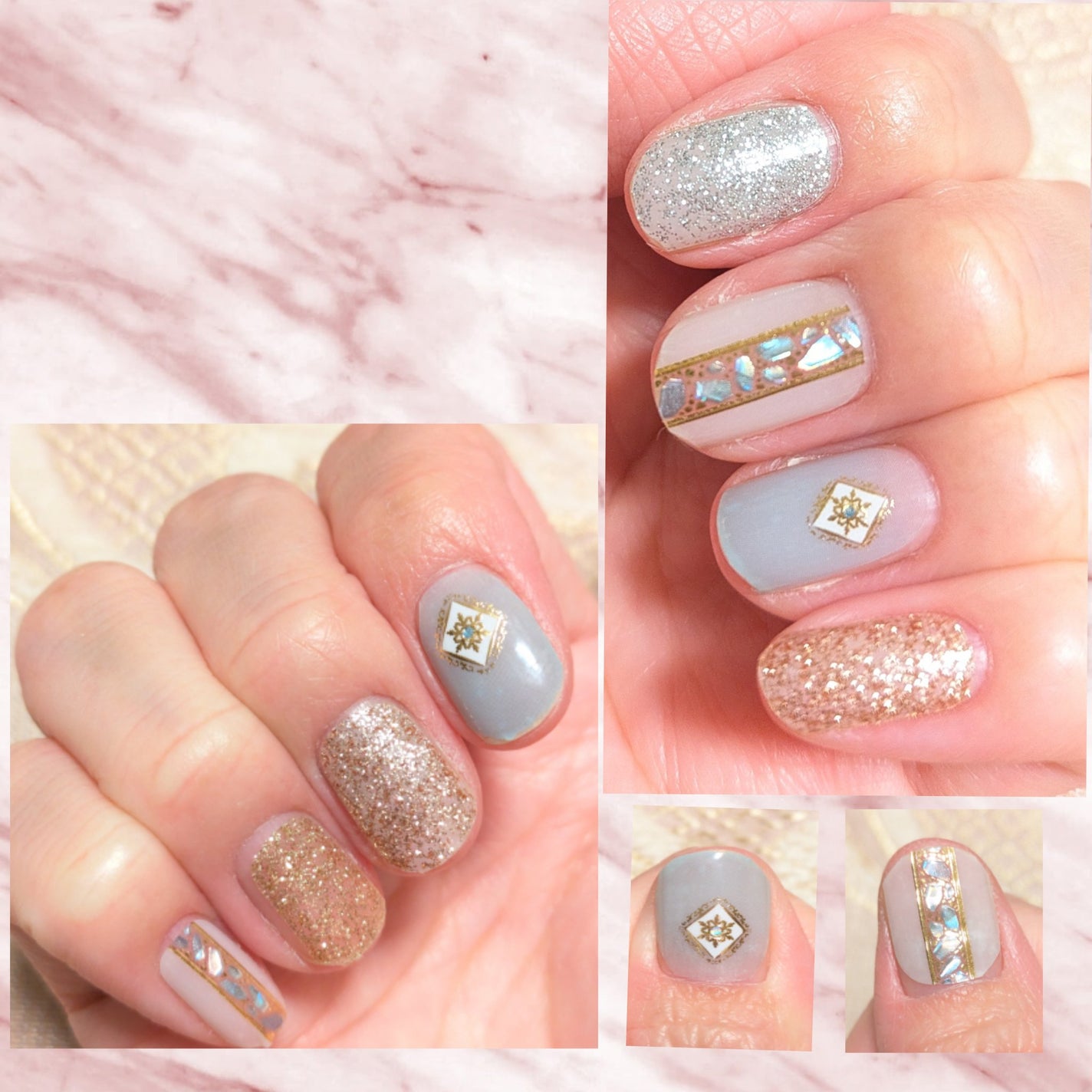 貼るジェルネイル/セリア/ネイルシールを使ったクチコミ(2枚目)