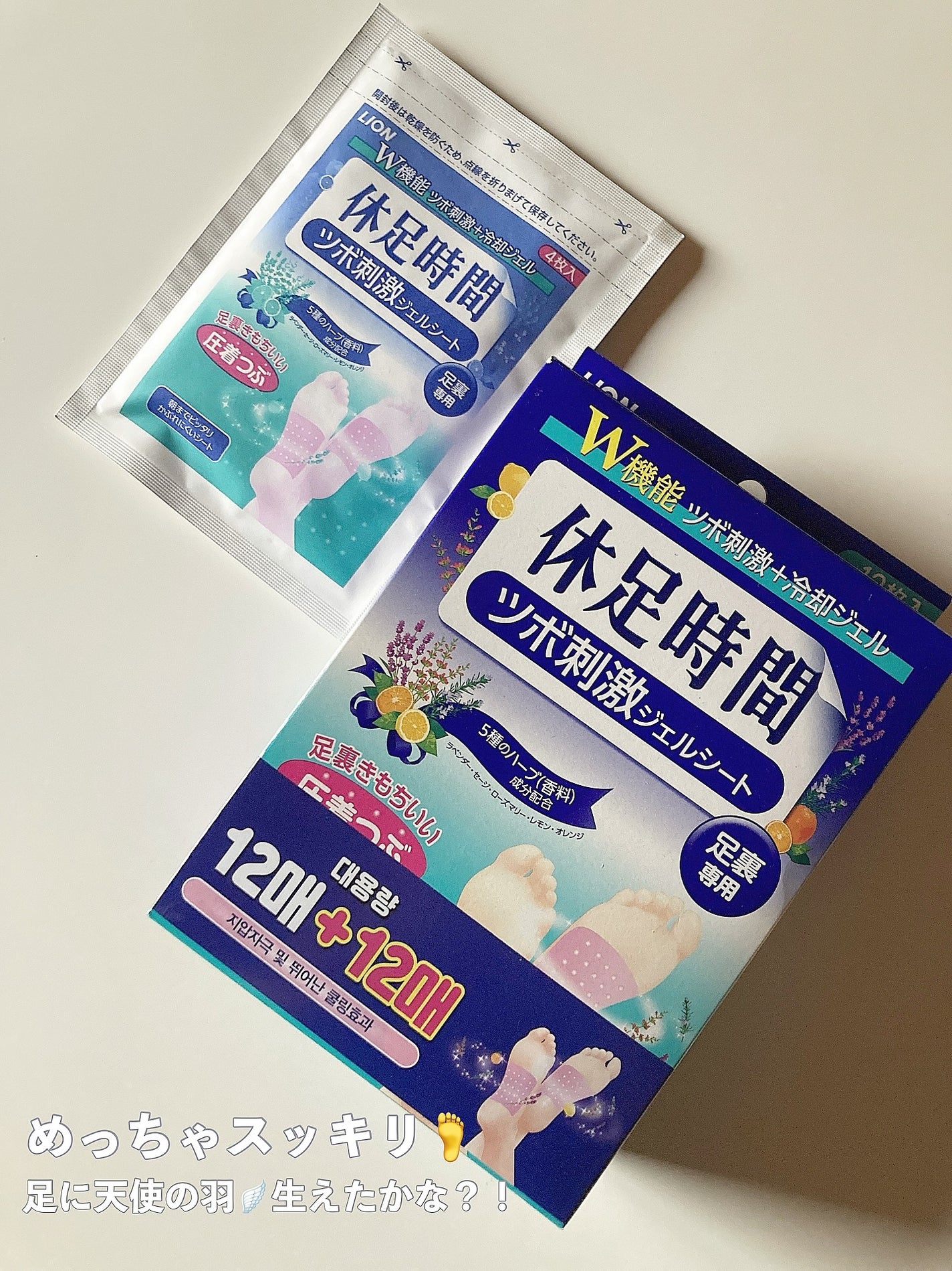 ツボ刺激ジェルシート/休足時間/レッグ・フットケアを使ったクチコミ(1枚目)