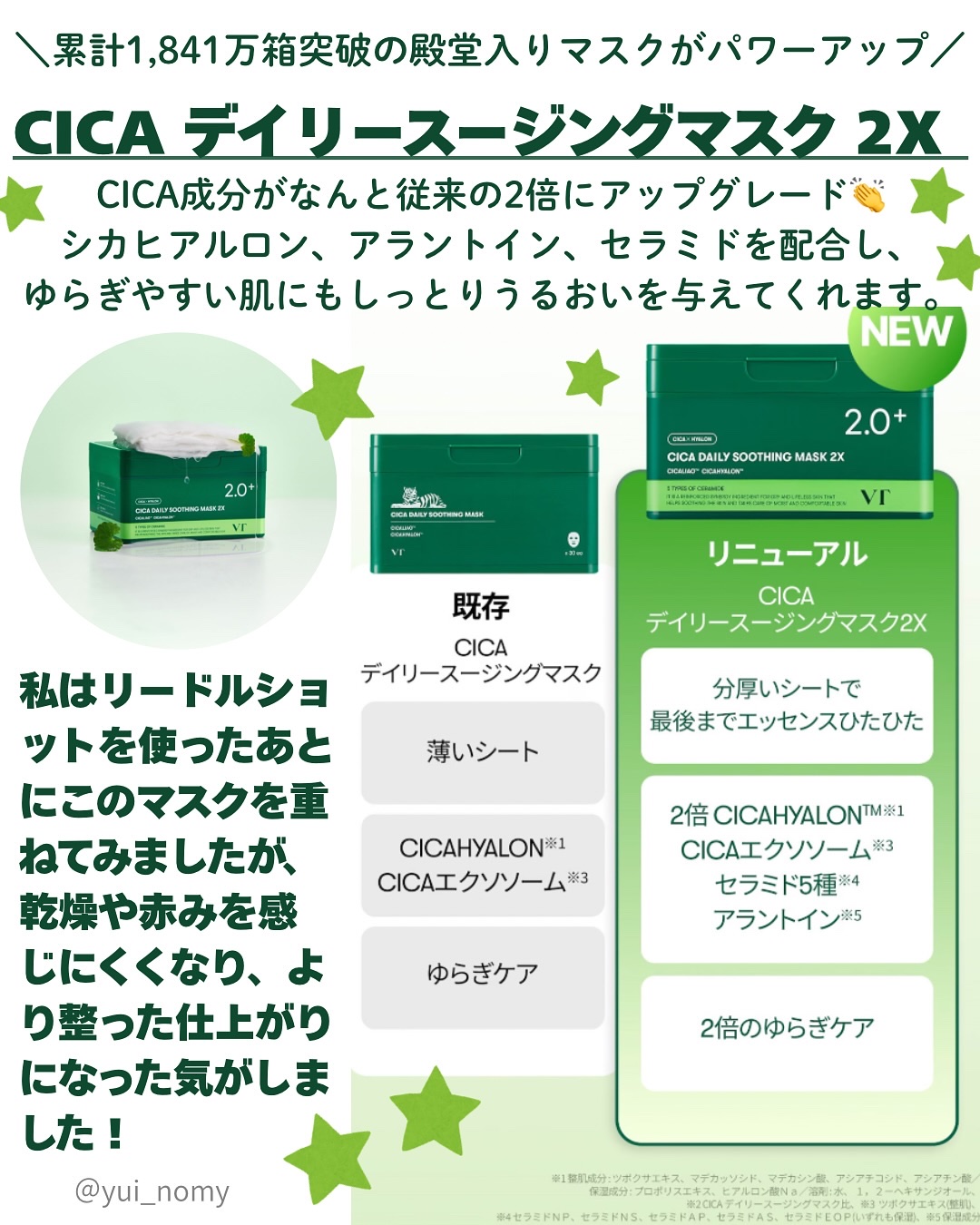 CICA デイリースージングマスク2X/VT/シートマスク・パックを使ったクチコミ（3枚目）