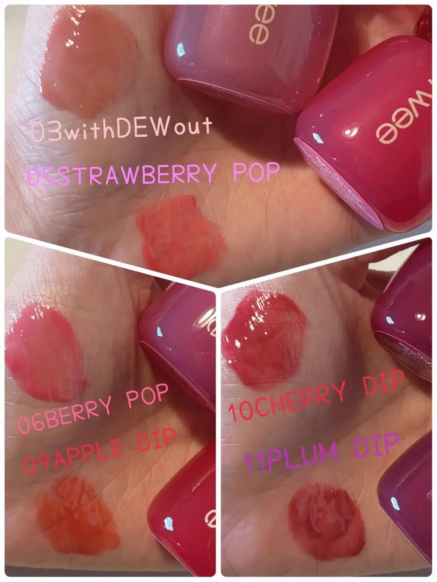 フィー 3Dボリューミングティント 10 チェリーディップ/fwee/リップティントを使ったクチコミ（2枚目）