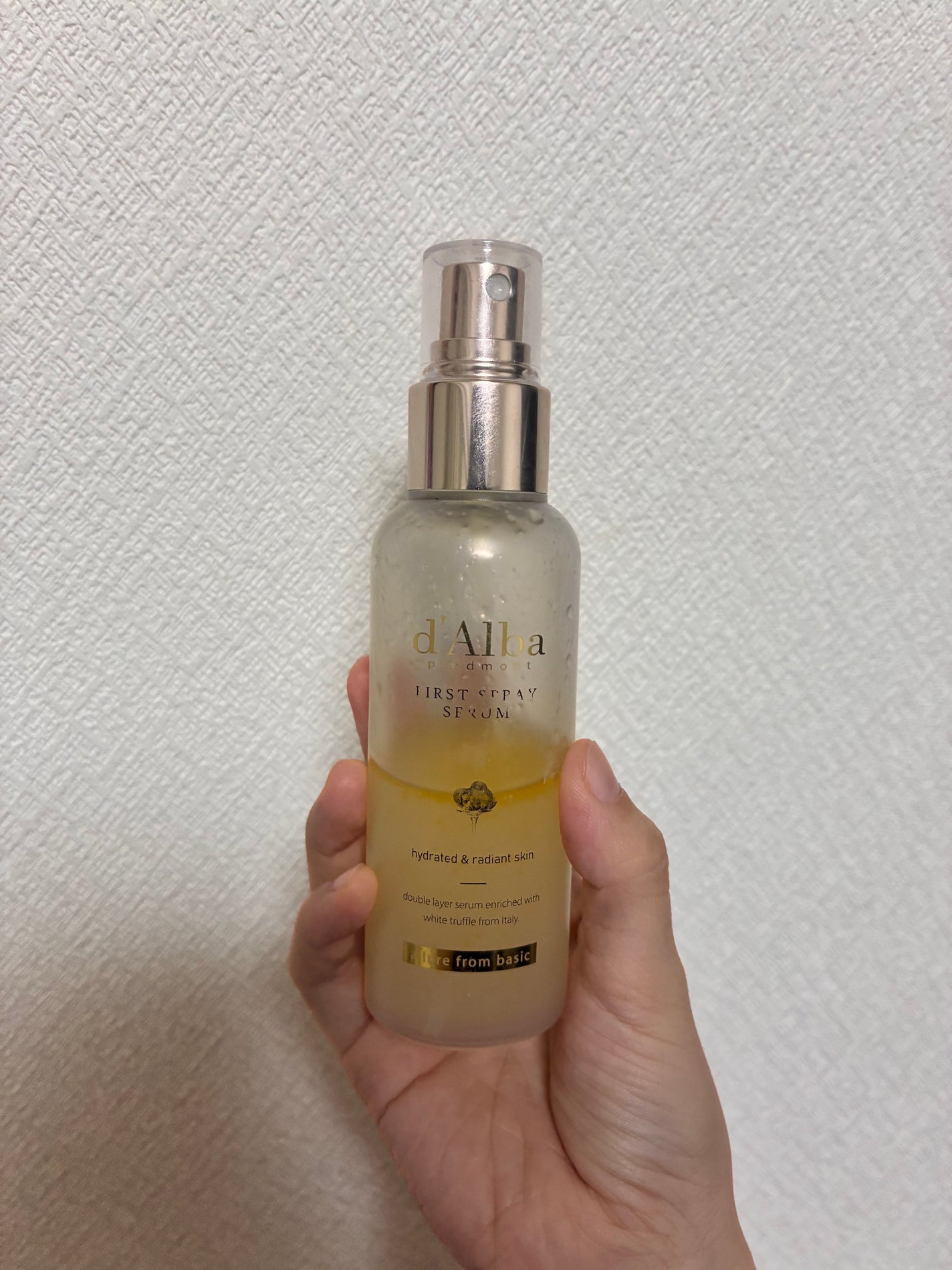 ダルバ ホワイトトリュフファーストスプレーセラム/ダルバ/ミスト状化粧水を使ったクチコミ(1枚目)
