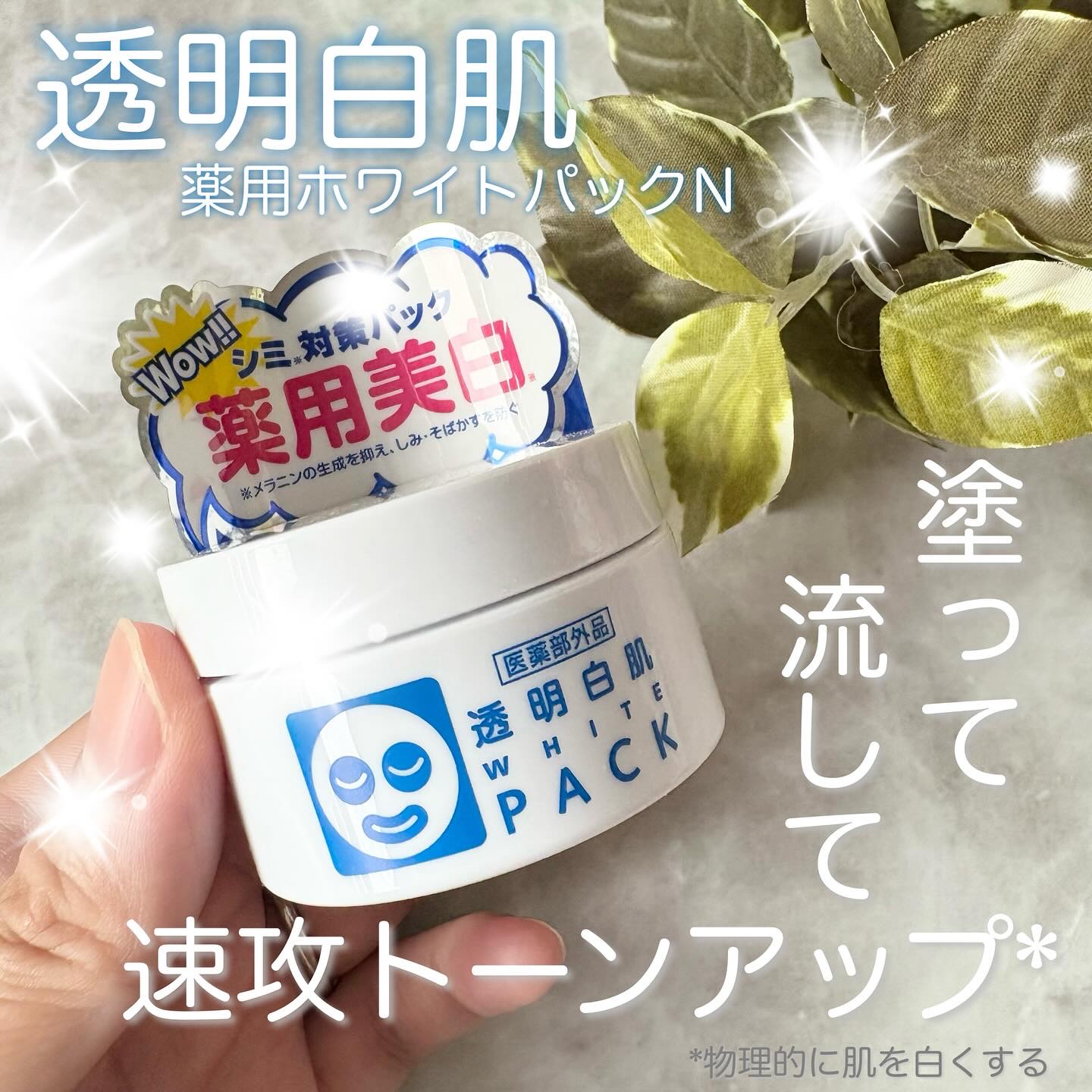 薬用ホワイトパックN/透明白肌/洗い流すパック・マスクを使ったクチコミ（1枚目）