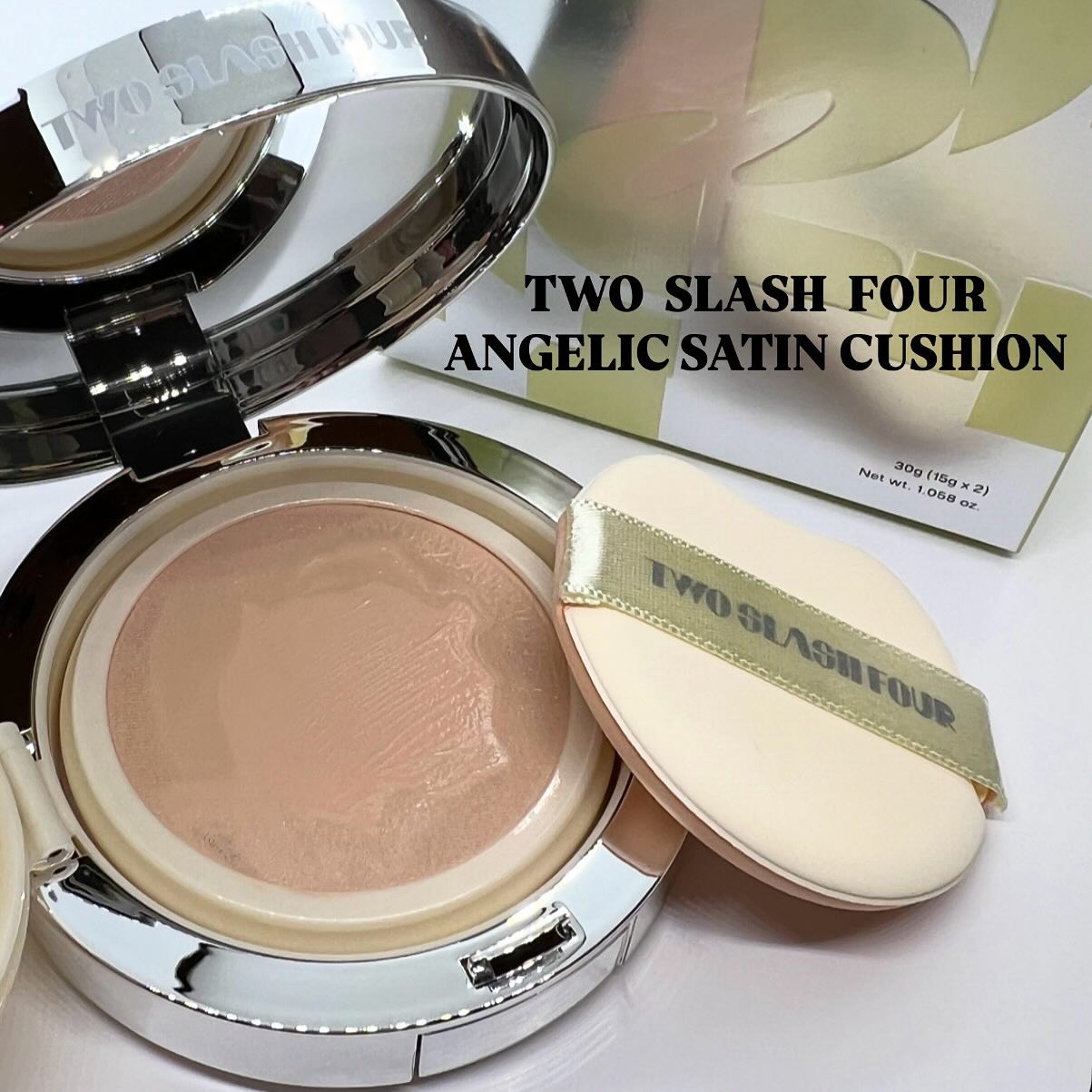 ANGELIC SATIN CUSHION/TWO SLASH FOUR/クッションファンデーションを使ったクチコミ（1枚目）